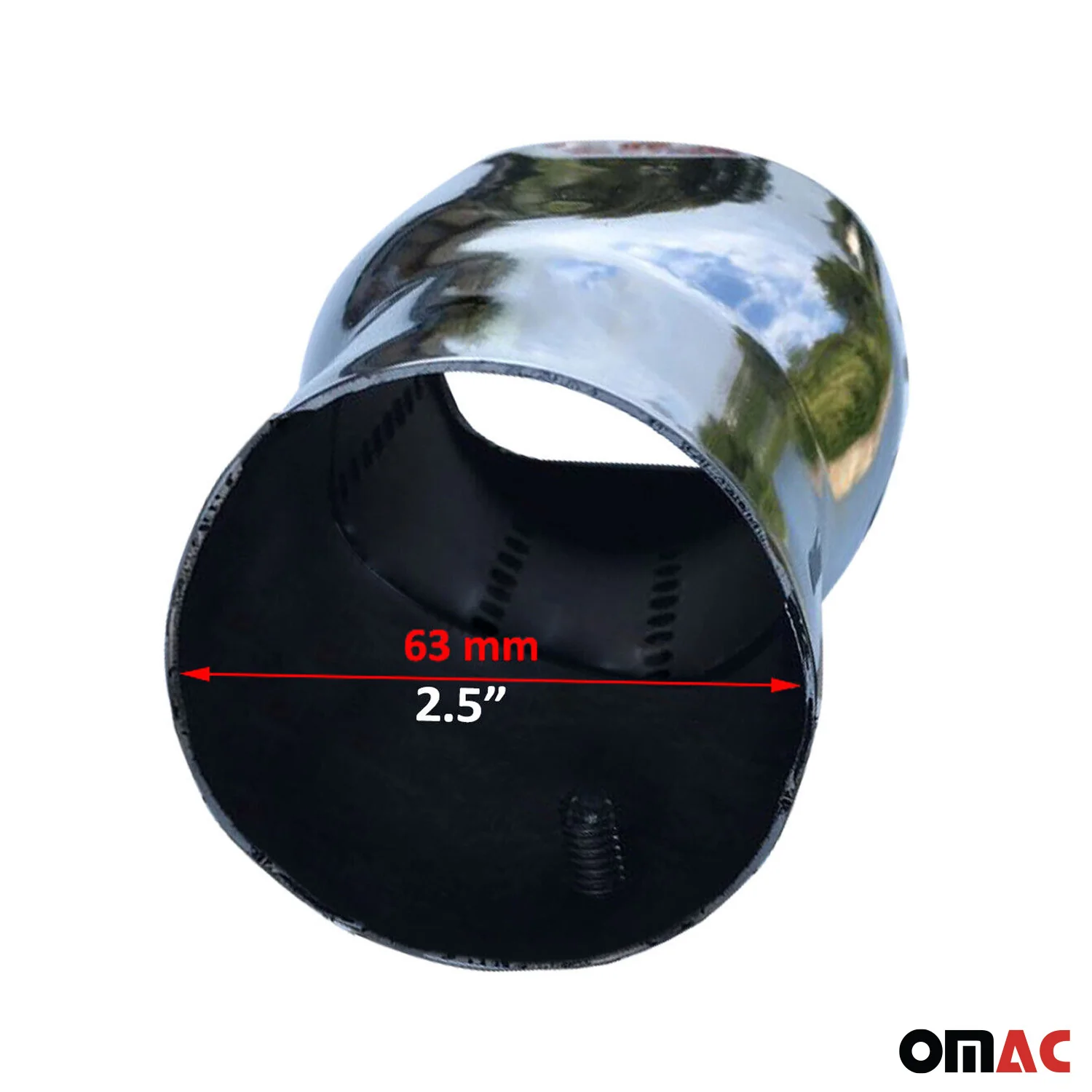 Auspuffblende Endrohr für VW Endstück Rostfrei 63mm Edelstahl Chrom 1tlg - Image 4