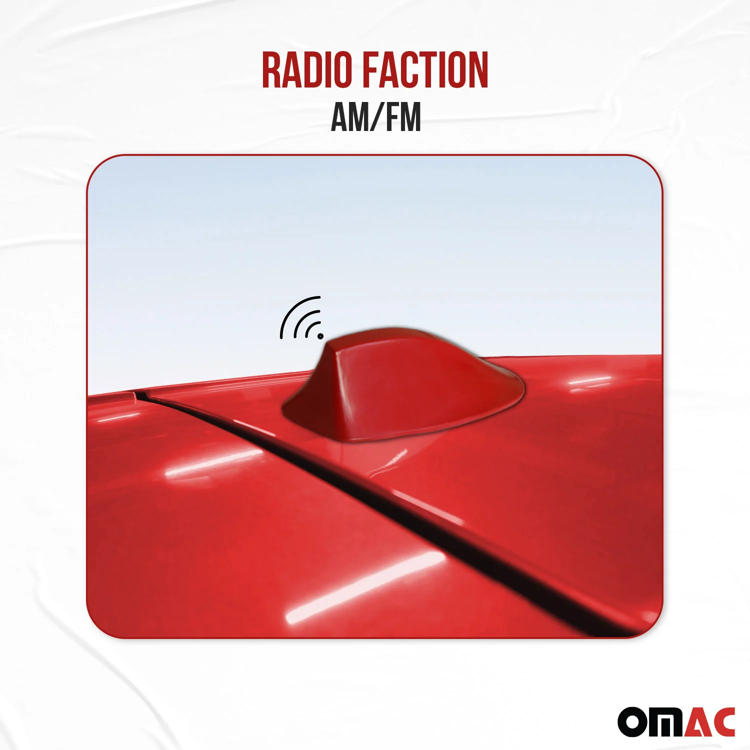 Dachantenne Autoantenne AM/FM Autoradio Shark Antenne Haifischflosse Rot - Image 7