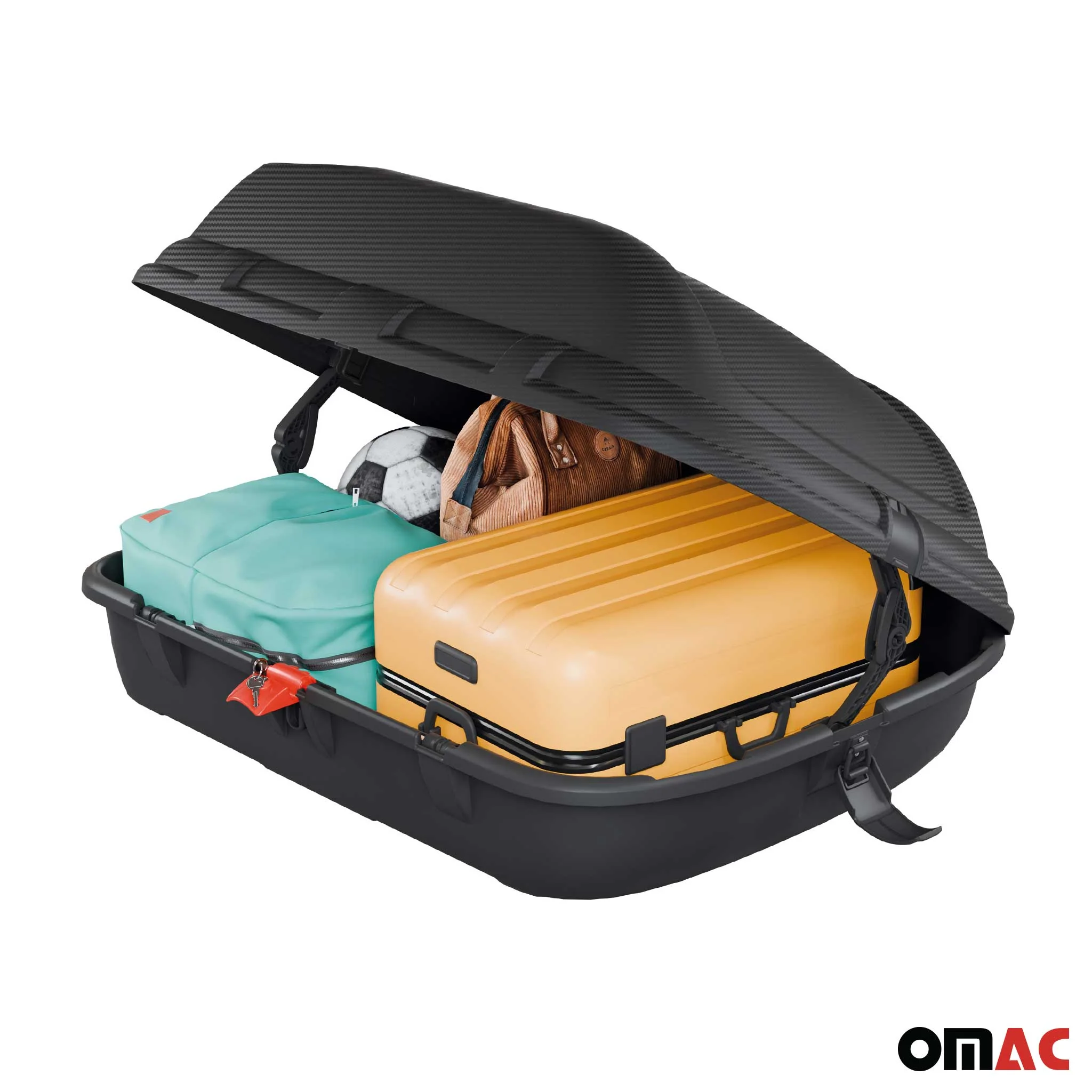 Dachbox Dachkoffer Gepäckbox 270 Liter Carbonlook Abschließbar Autobox - Image 8