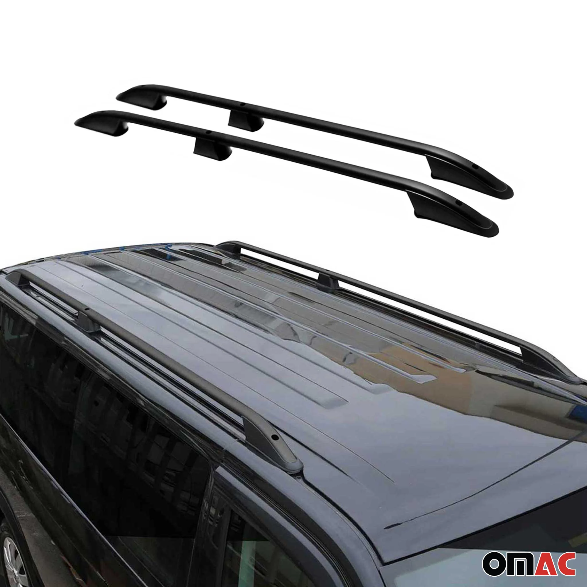 Dachreling Dachgepäckträger für Fiat Scudo / Ulysse 2022-2026 L2 Alu Schwarz 2x - Image 5