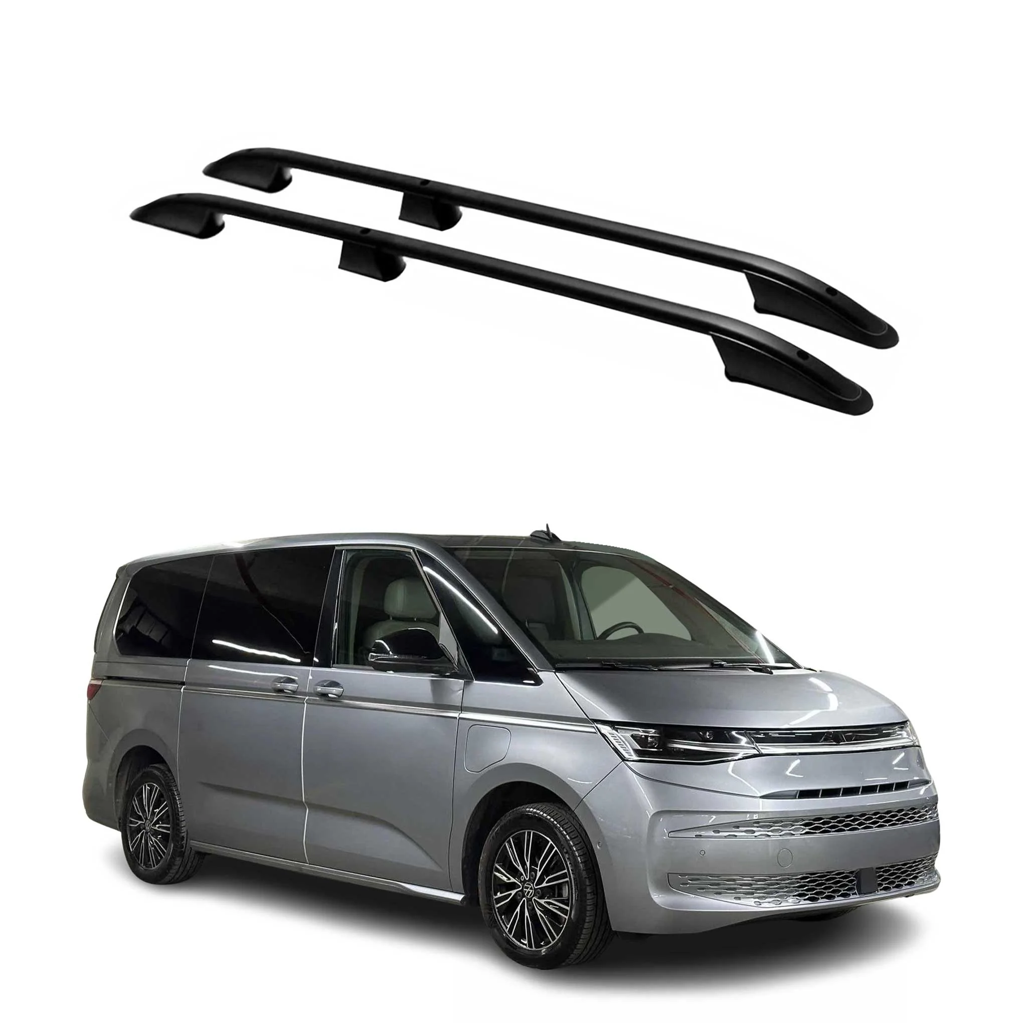 Dachreling Dachgepäckträger für Ford Transit Tourneo Custom 2023-26 Schwarz 2x