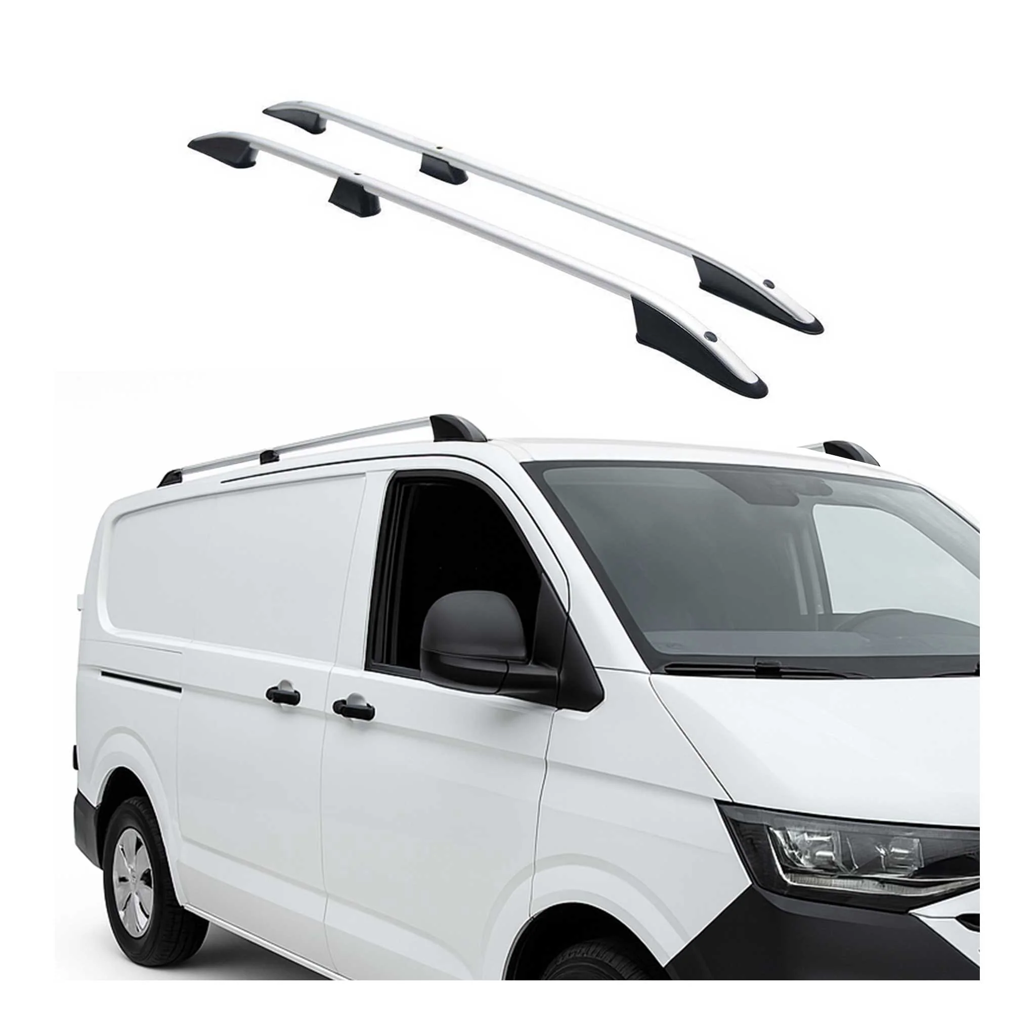 Dachreling Relingträger für VW Transporter T7 2023-2026 L2 Langer Silber Alu 2x - Image 2