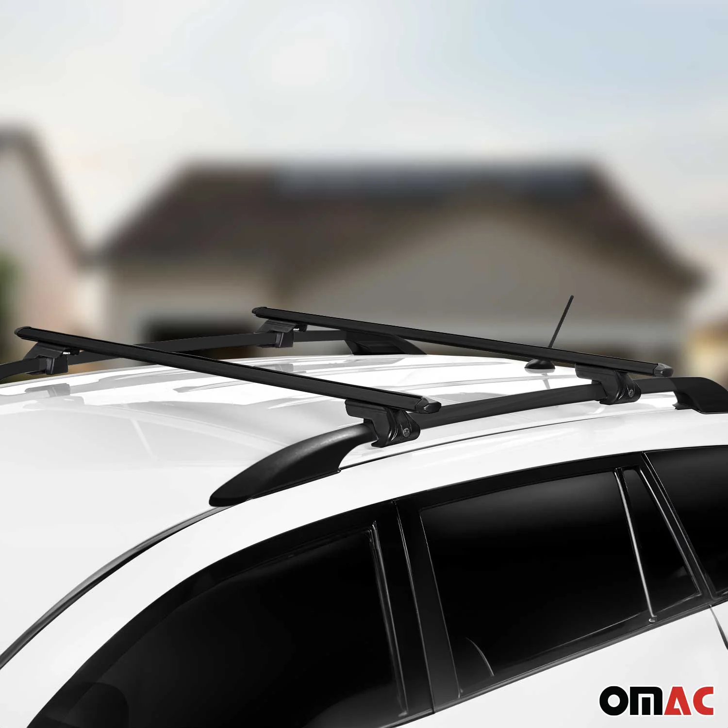 Dachreling + Dachträger Satz für Subaru XV 2012-2018 Alu Schwarz 4x - Image 2
