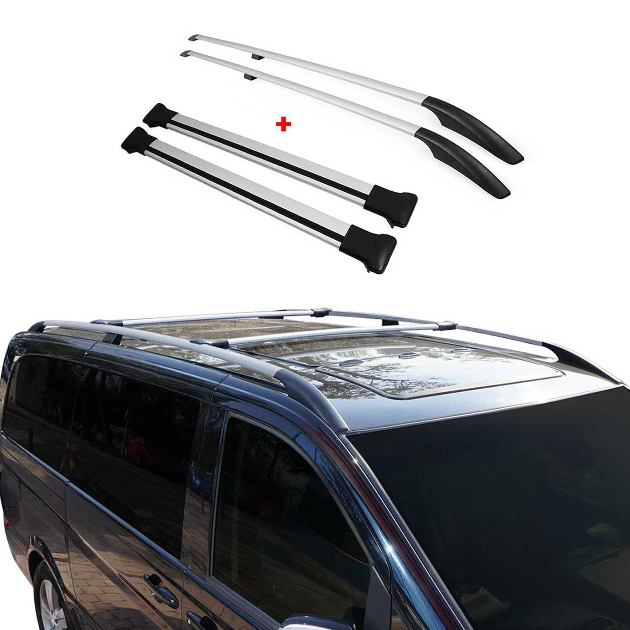 Dachträger + Fahrradträger Satz für Mercedes Vito W639 2003-2014 Kurzer L1 - Image 5