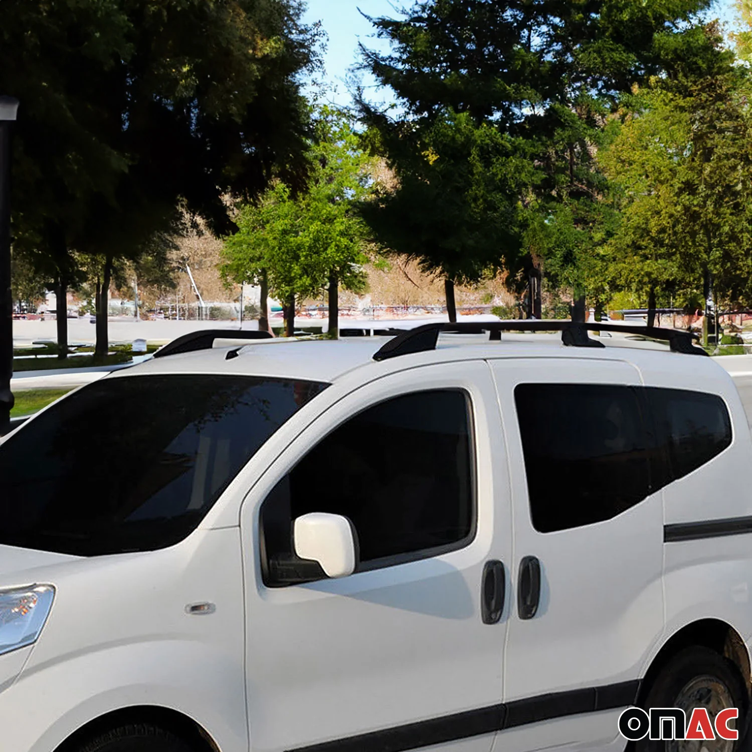 Dachreling für Citroen Nemo / Fiat Fiorino / Peugeot Bipper 2008-22 Schwarz Alu - Image 3