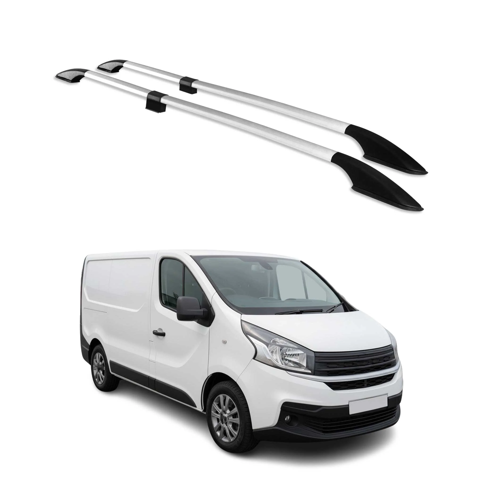 Dachreling Relingträger Alu für Fiat Talento 2016-2024 Kurzer Radstand Alu Grau