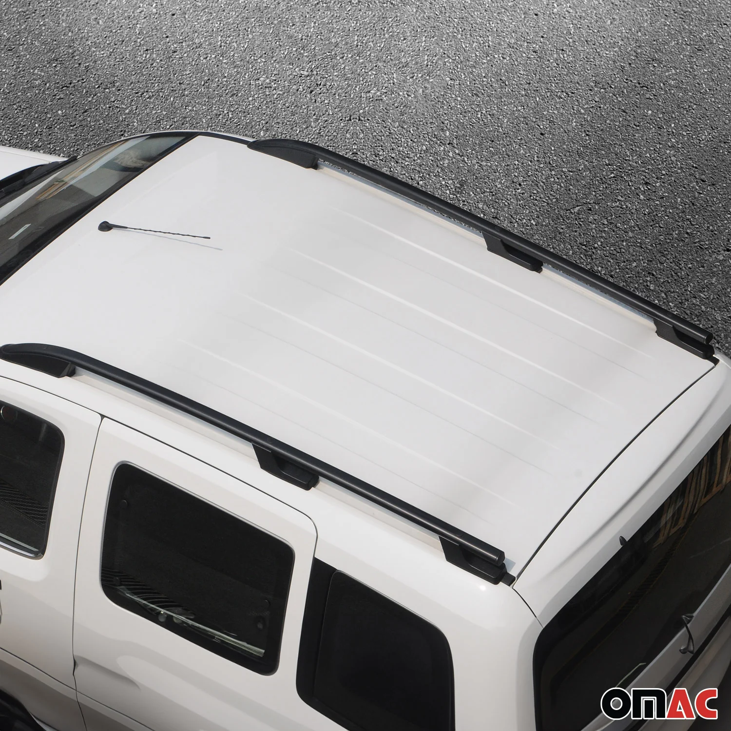 Aluminium Dachreling Querträger für Fiat Doblo 2010-2021 L1 Kurzer Schwarz - Image 4