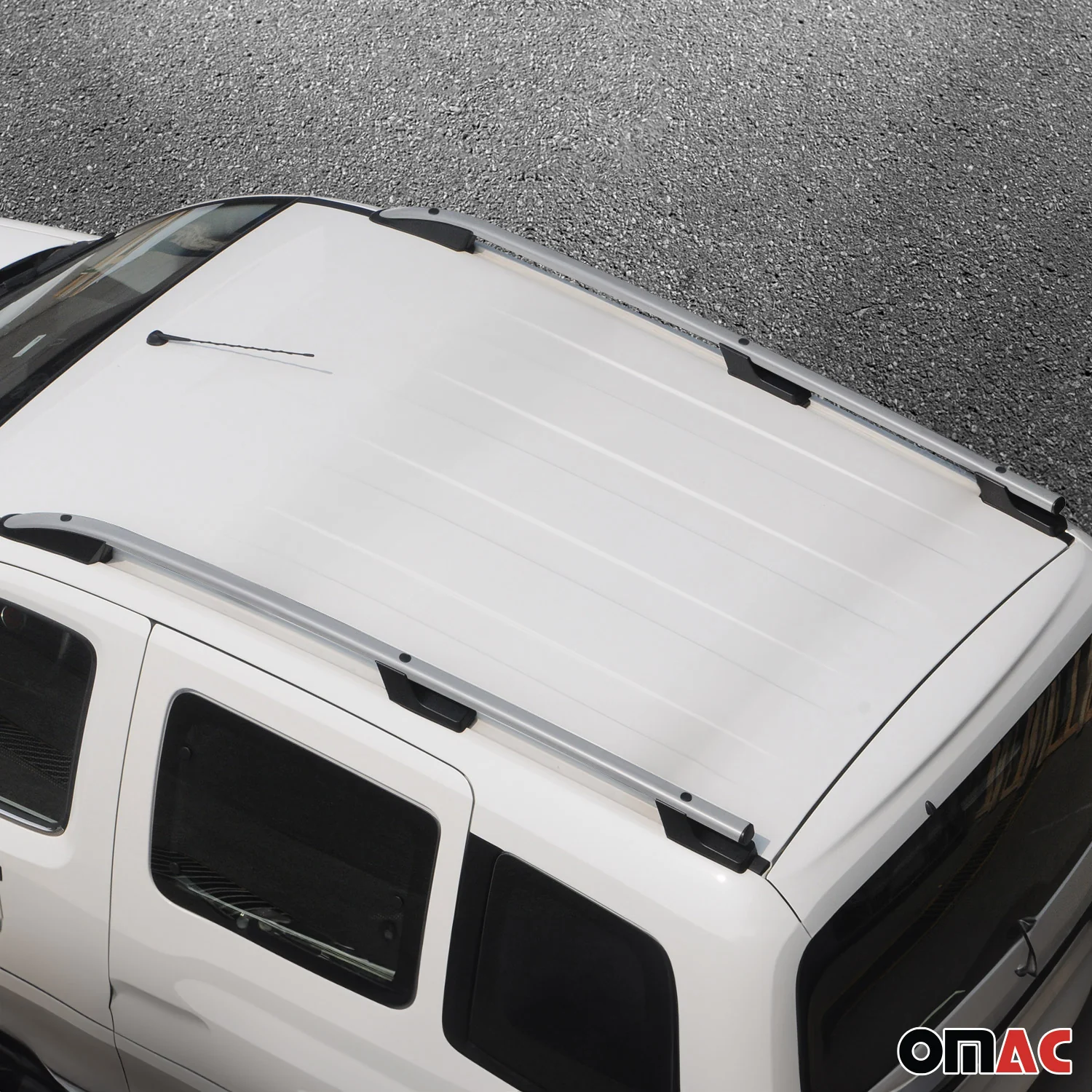 Aluminium Dachreling Querträger für Fiat Doblo 2010-2021 L1 Kurzer Silber 2x - Image 2