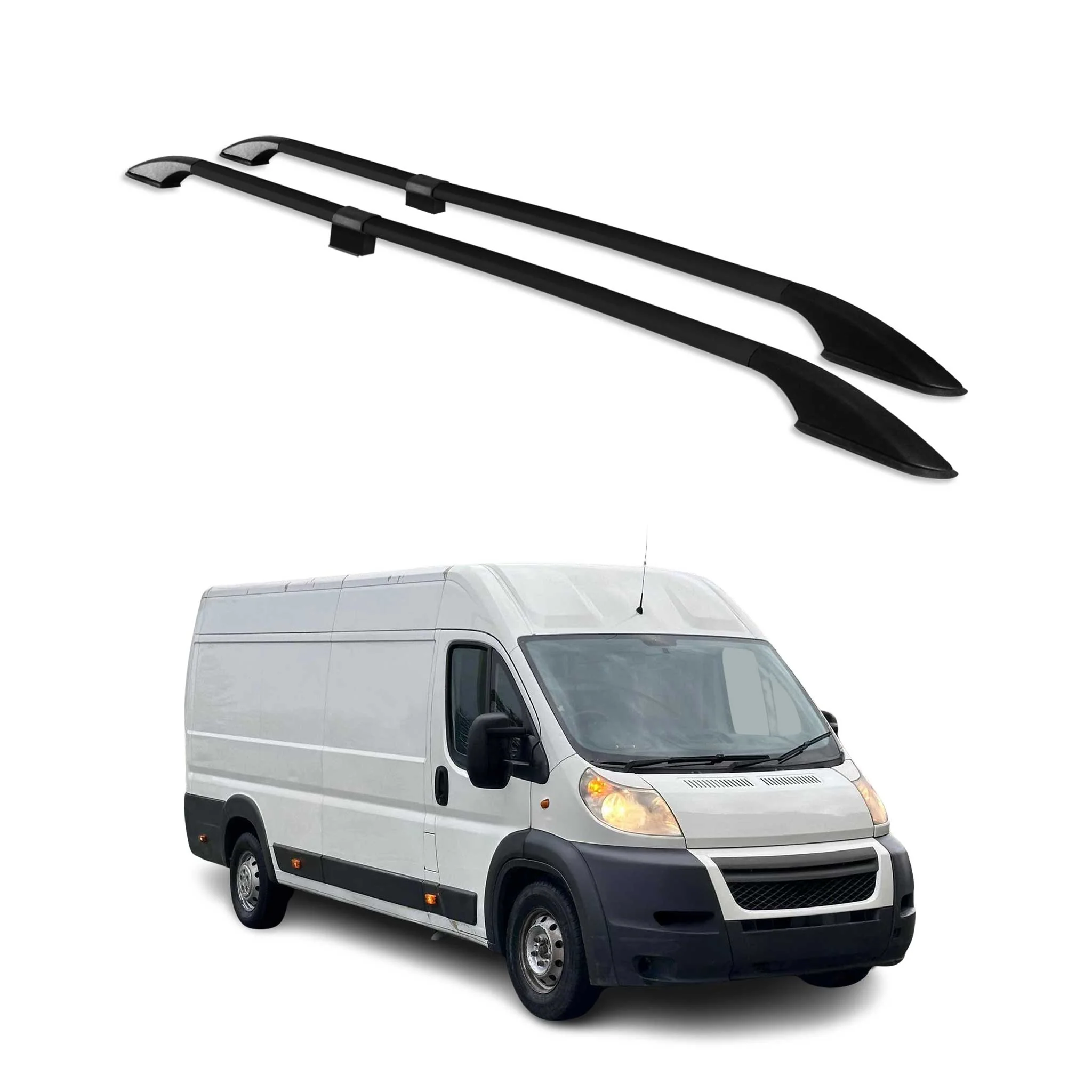 Dachreling Dachgepäckträger für Citroen Jumper 2006-2026 H2 & L4 Alu Schwarz