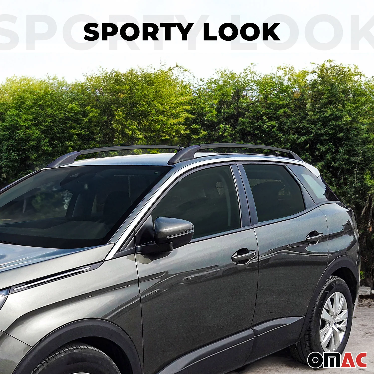 Dachreling Relingträger für Honda Jazz 2020-2026 5-Tür Aluminium Schwarz 2x - Image 2