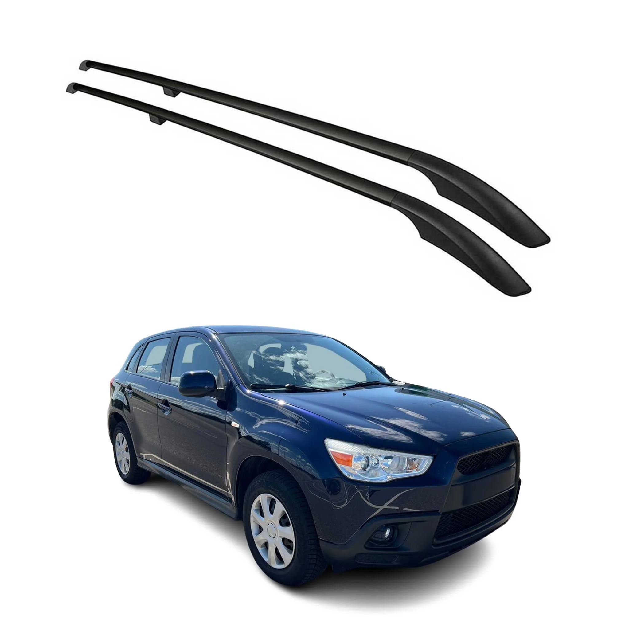 Dachreling Dachgepäckträger für Mitsubishi ASX 2010-2023 Alu Schwarz