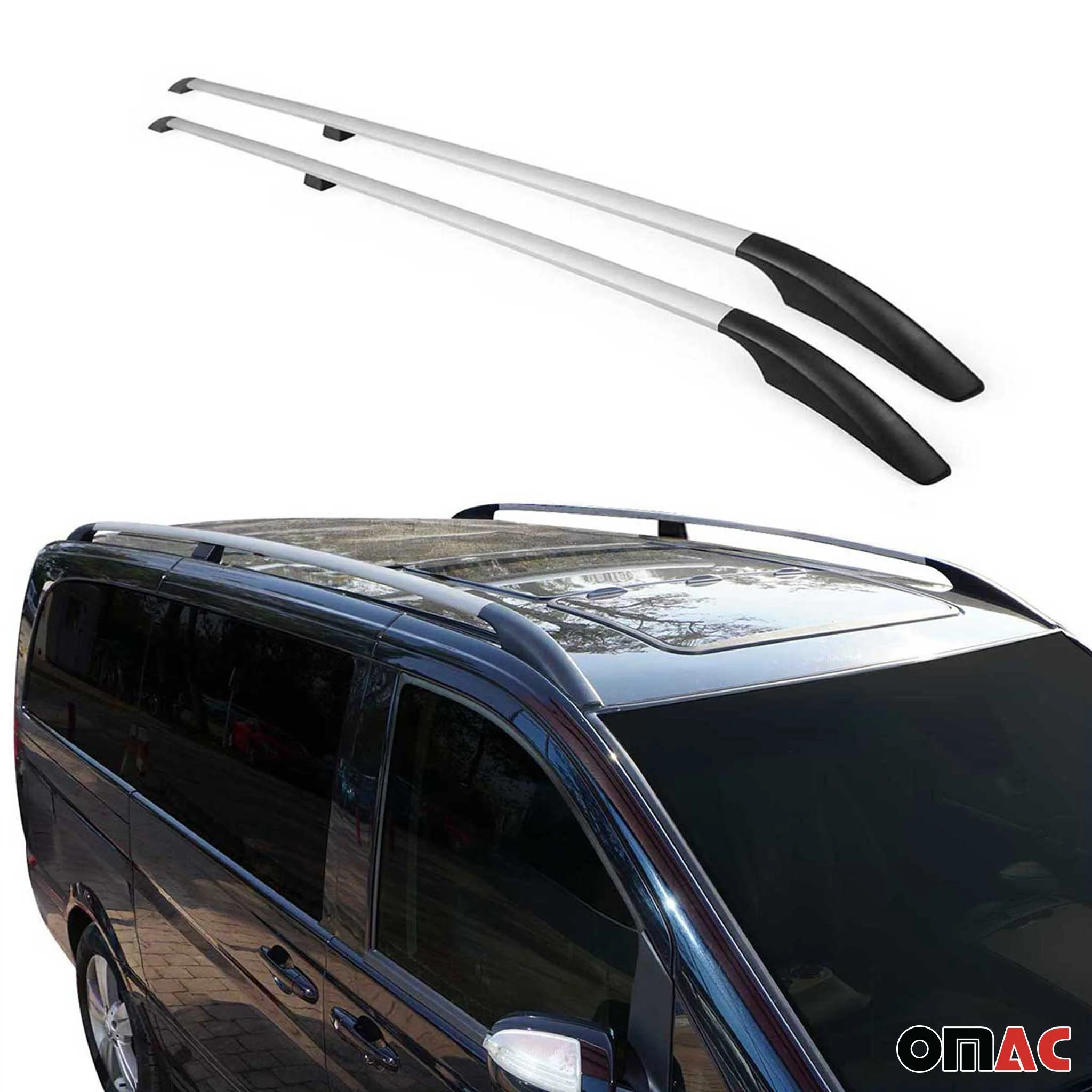 Dachreling Dachgepäckträger für Renault Kangoo 1996-2007 Kurzer Alu Silber - Image 5