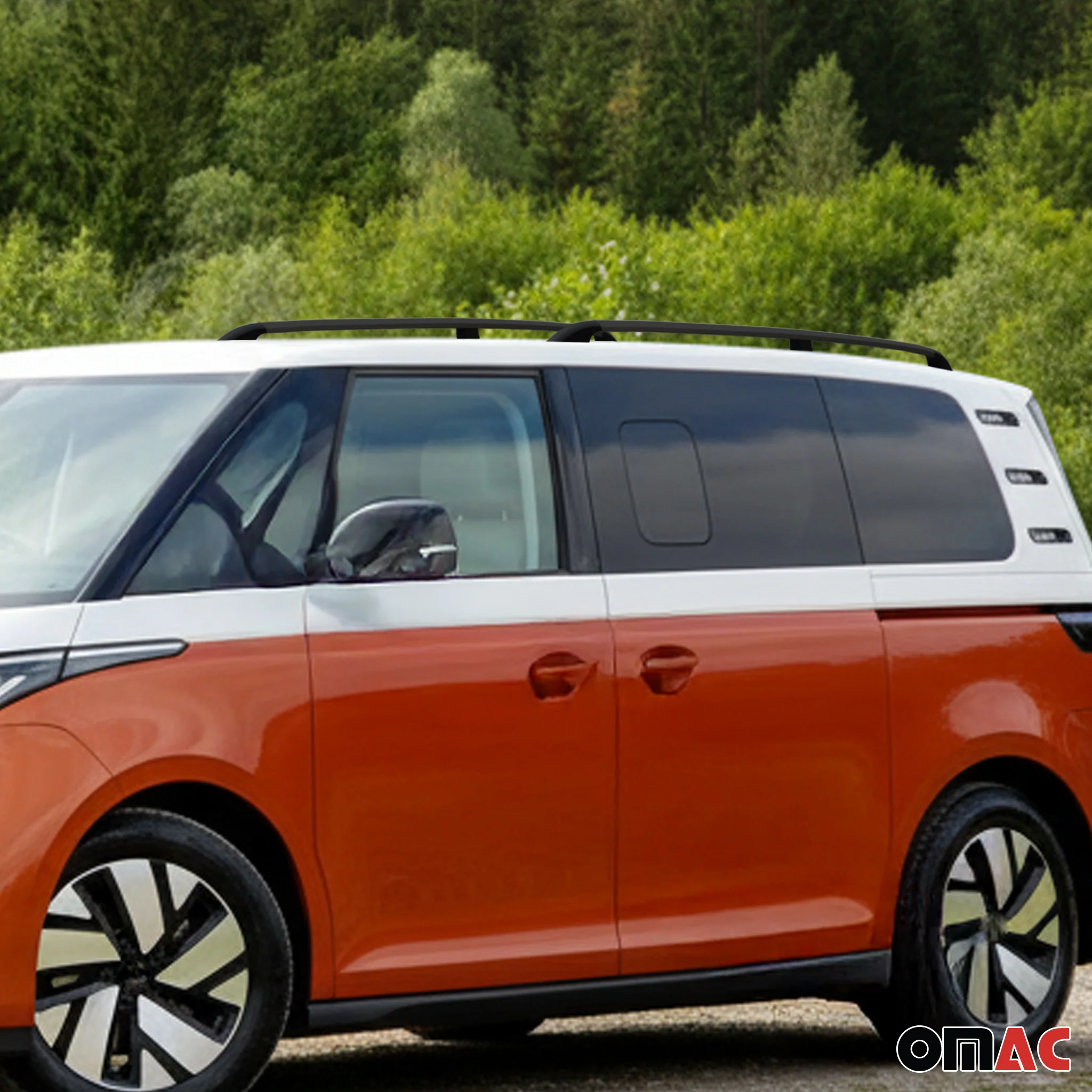 Dachreling Relingträger für VW ID.Buzz 2022-26 L1 kurzer Gepackträge Schwarz 2x - Image 3