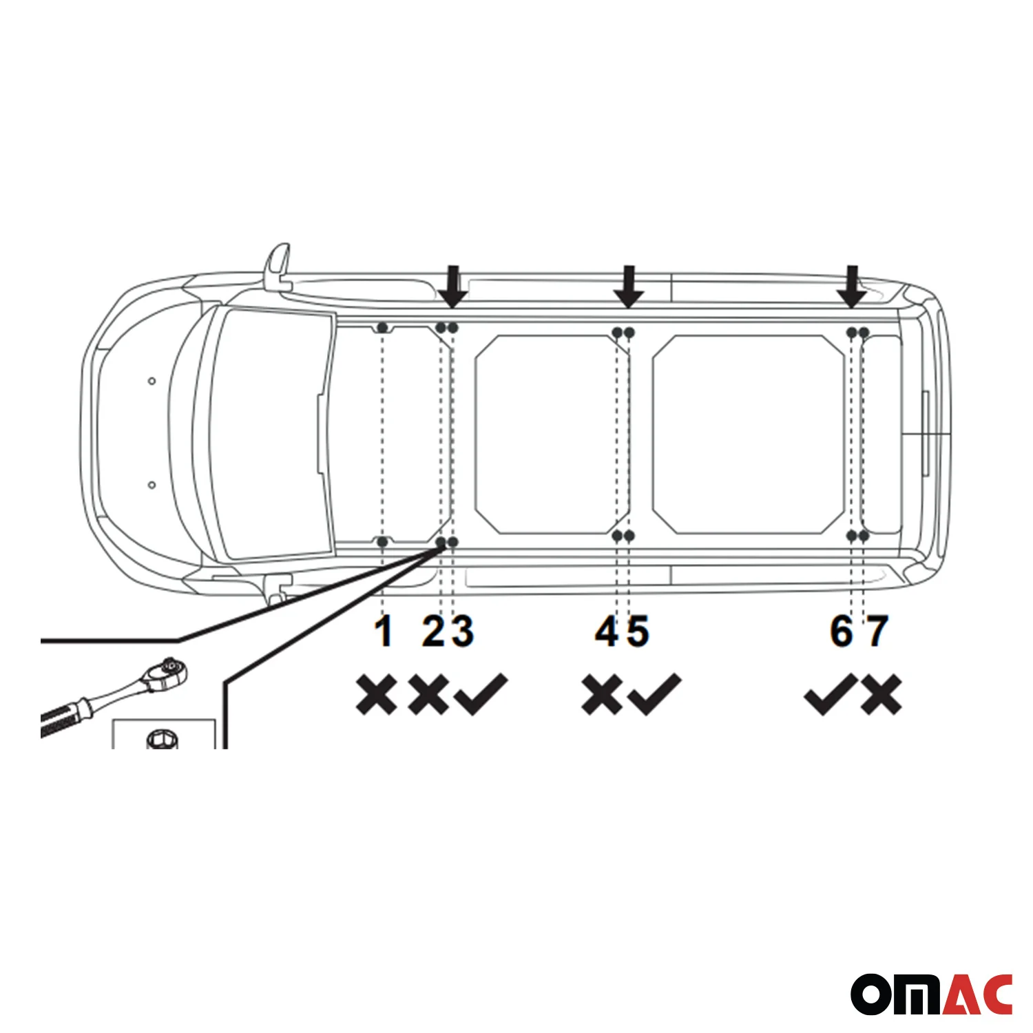 Dachreling Relingträger für VW Transporter T7 2023-2026 L1 kurzer Silber Alu 2x - Image 4