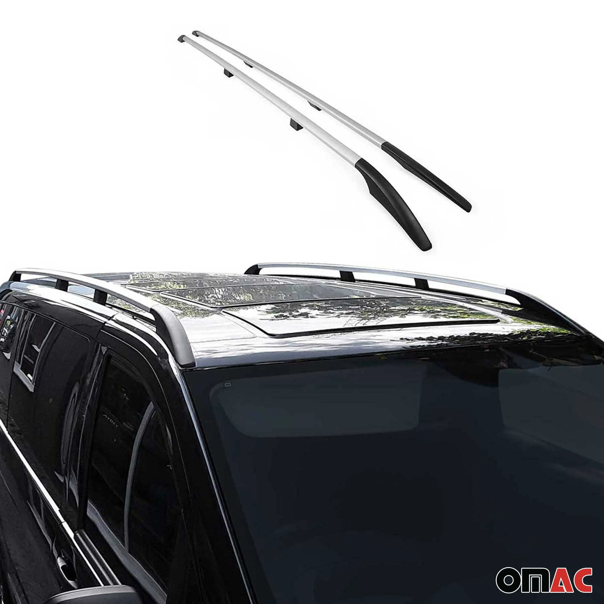 Dachreling Dachgepäckträger Relingträger für Jeep Renegade 2015-2024 Alu Grau - Image 2