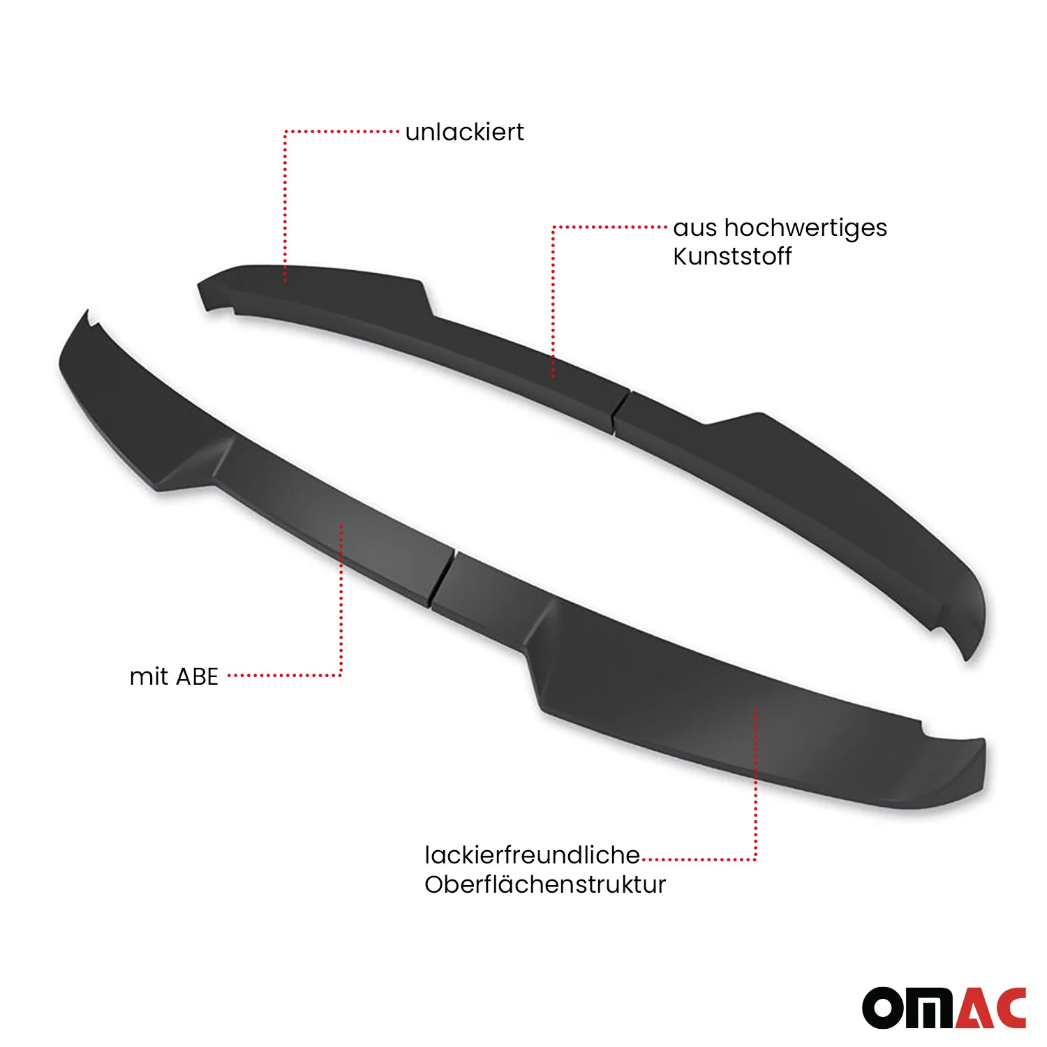 RDX Dachspoiler Spoiler für VW Caddy V Box MPV 2020-2023 mit 2 Hecktüren - Image 3