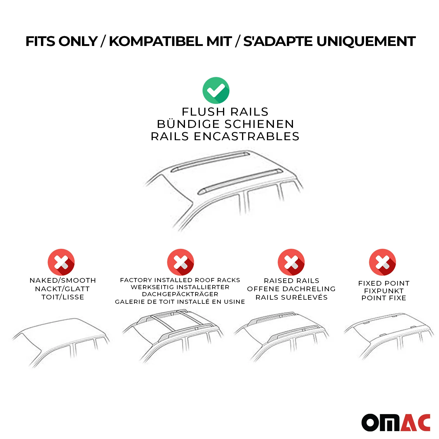 Dachträger Grundtäger für Toyota Auris mk2 Kombi 2012-2018 75kg Schwarz Alu 2x - Image 5