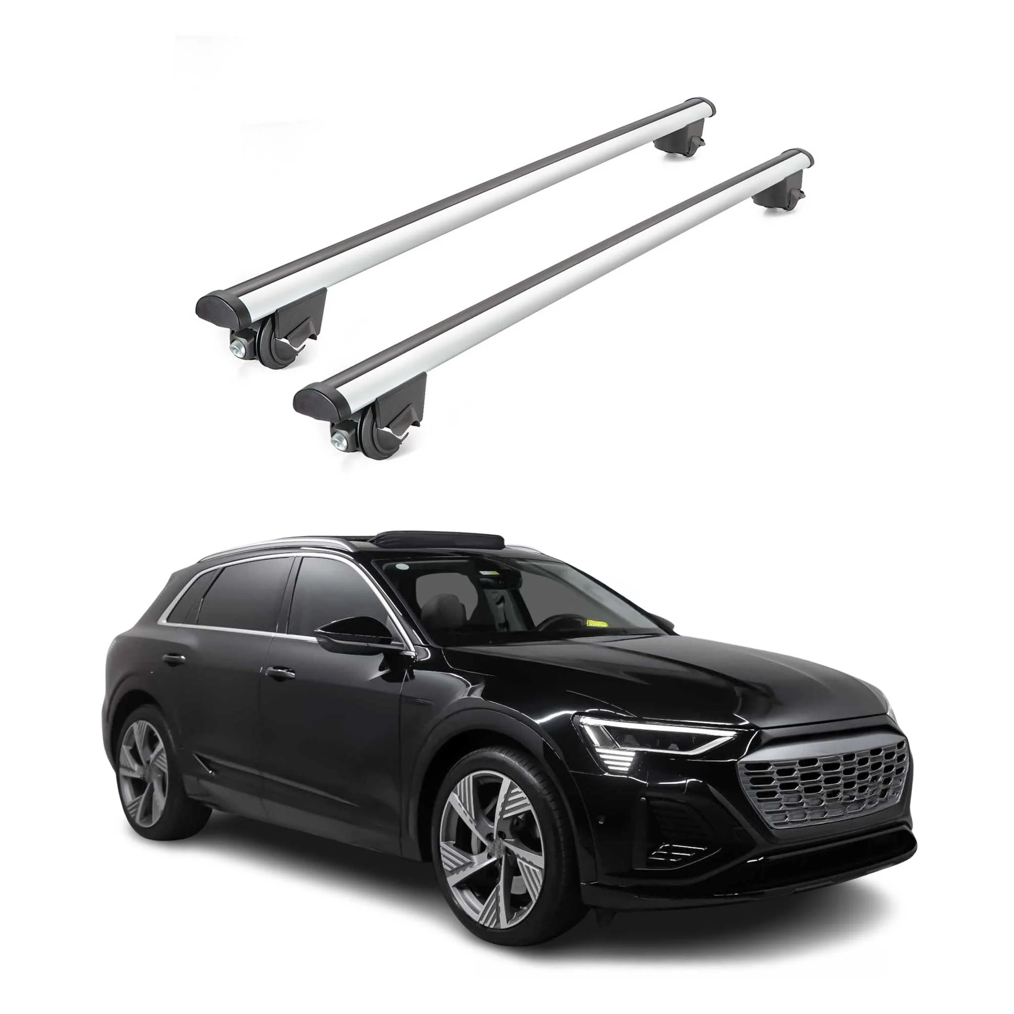 Dachträger für Audi Q8 e-tron 2022-2026 Gepäckträger Relingträger Grau 100kg