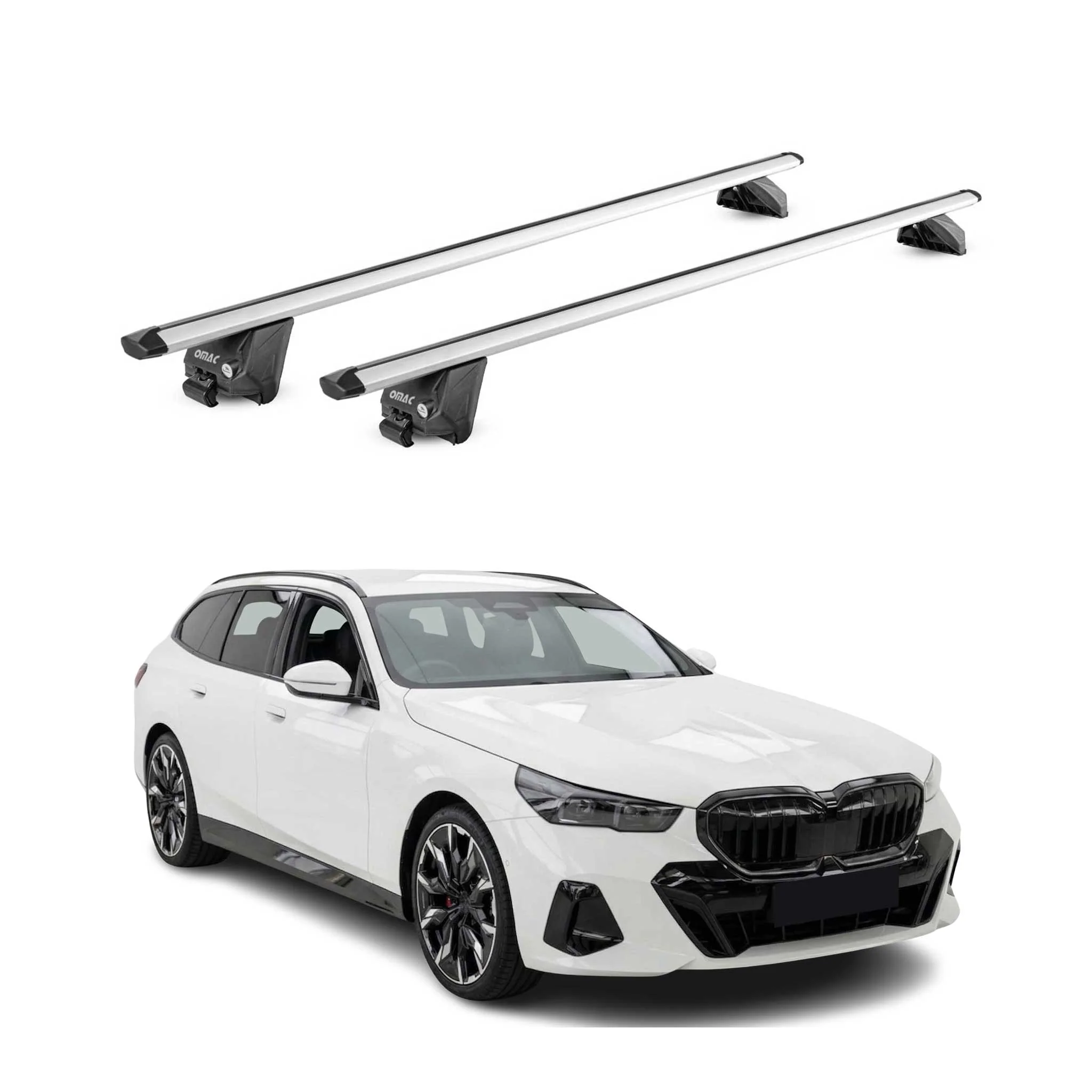 Dachträger für BMW 5er G61 Touring 2024-2026 100kg Aluminium Silber 2x ABE