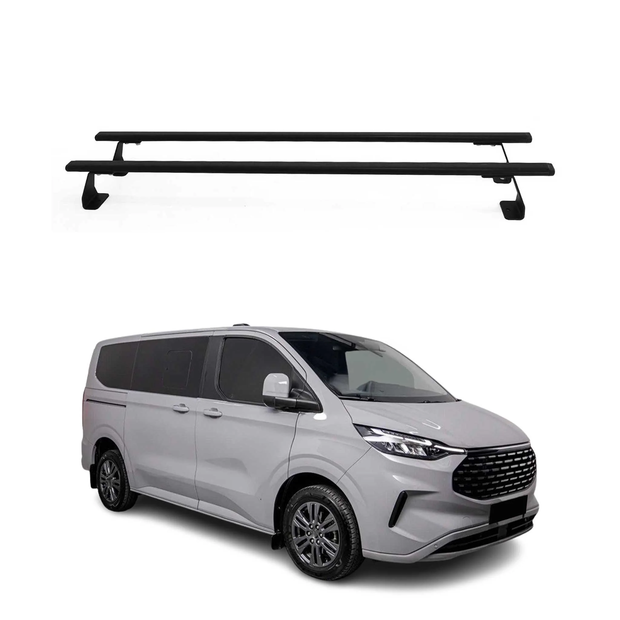 Dachträger für Ford Transit Custom / Tourneo Custom 2023-2026 75kg Stahl Schwarz
