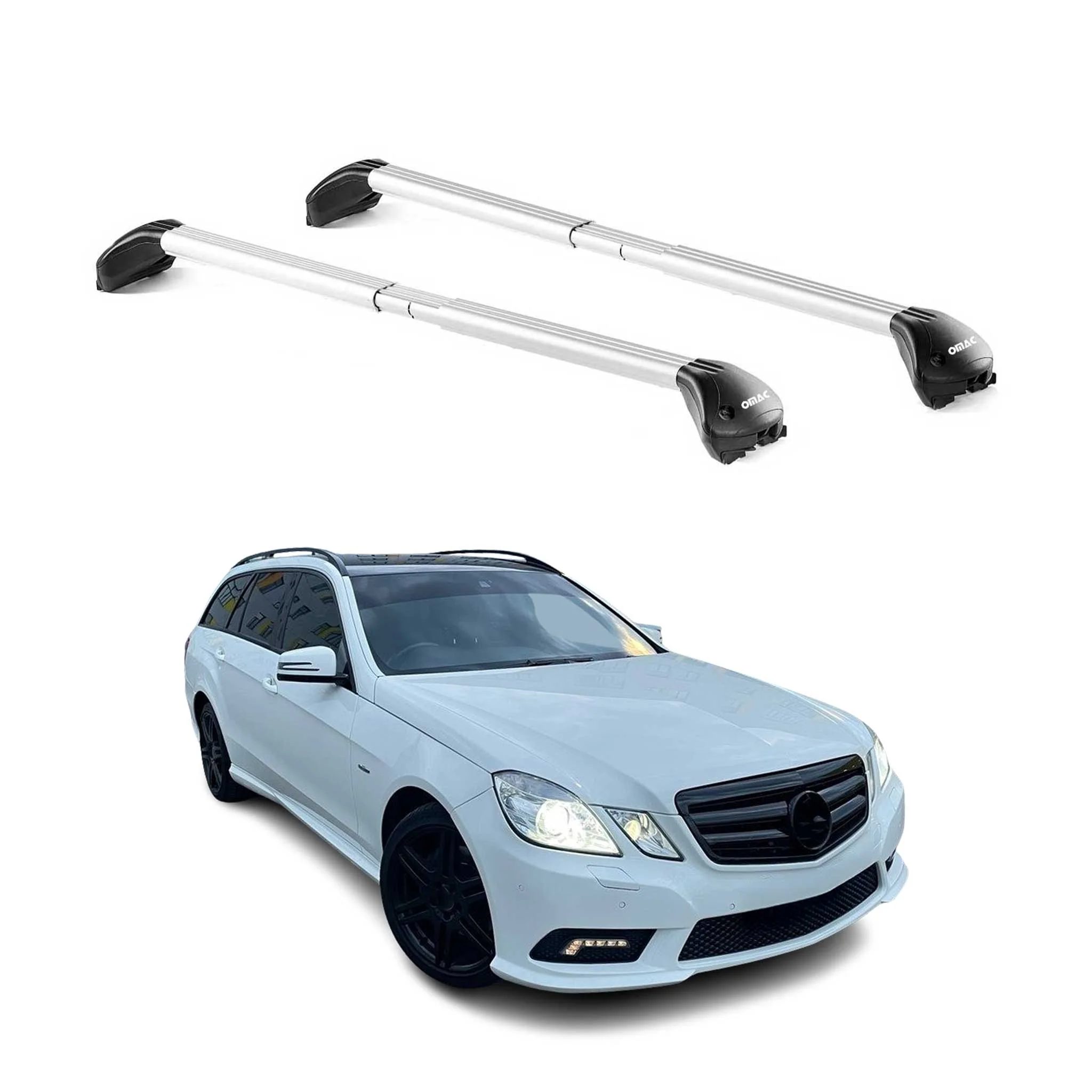 Dachträger für Mercedes E Klasse S212 T-Modell 2009-2016 100kg Alu Silber 2x ABE