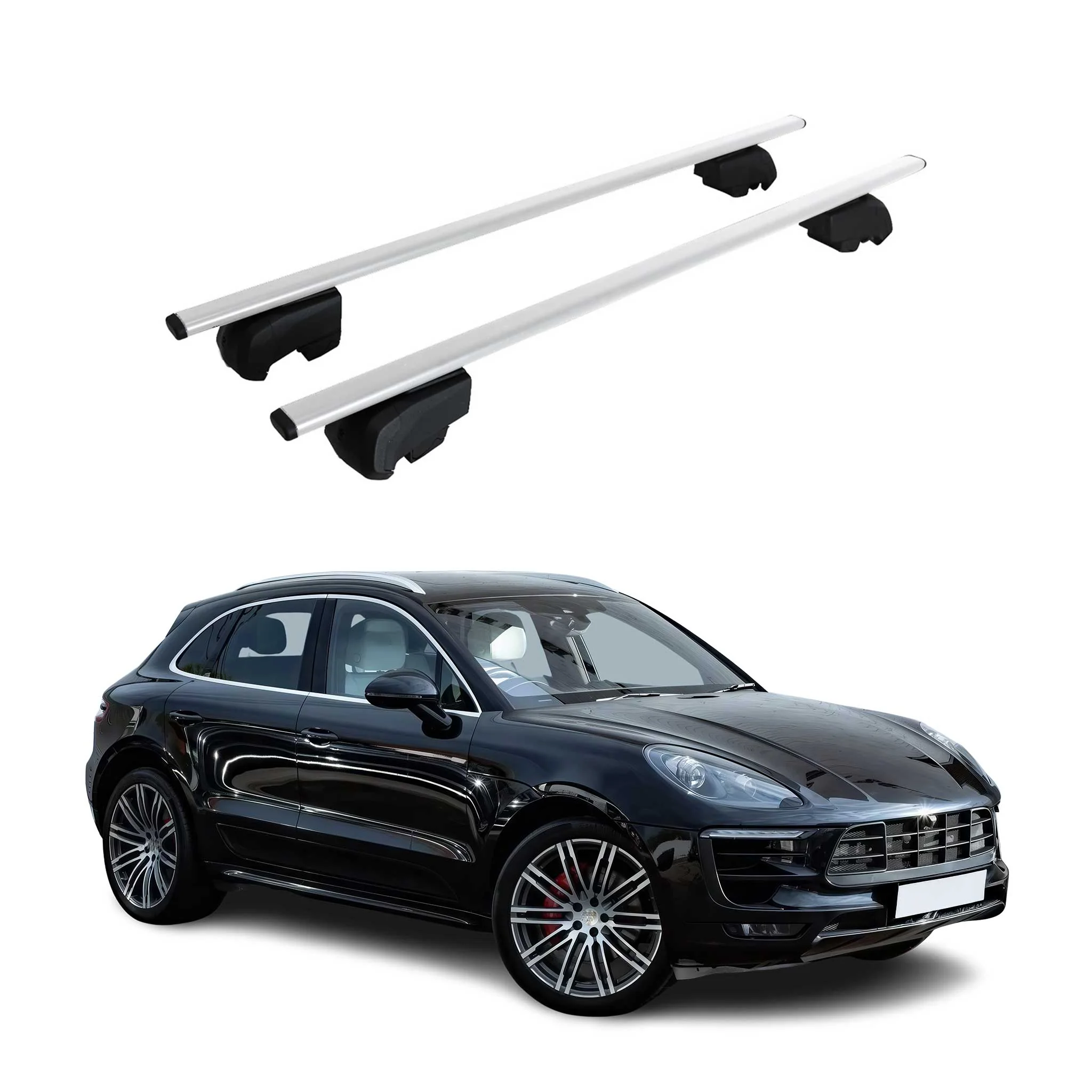 Dachträger für Porsche Macan 2014-2023 Metall Schwarz ABE 2x