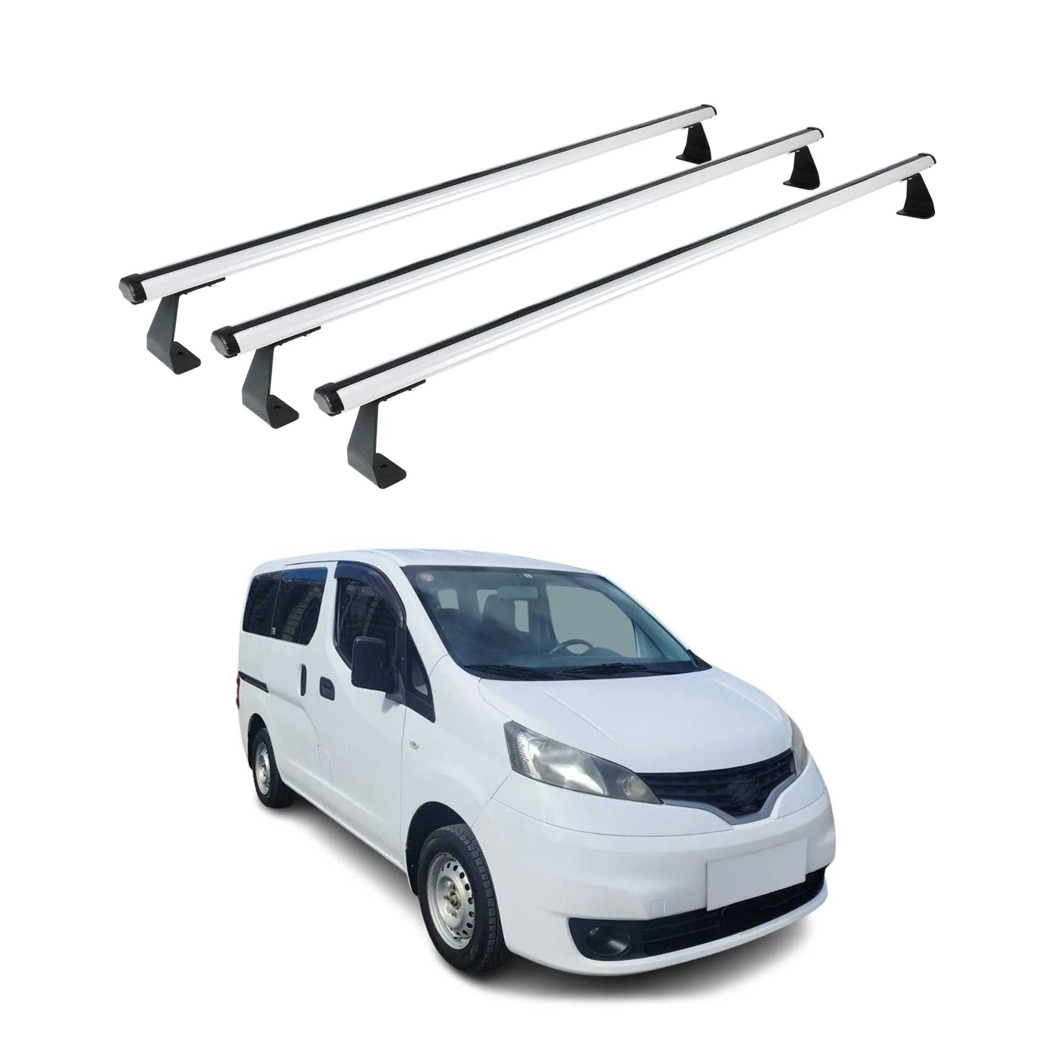 Dachträger Grundtäger für VW T7 Multivan 2021-2026 75kg Aluminium Silber 3tlg