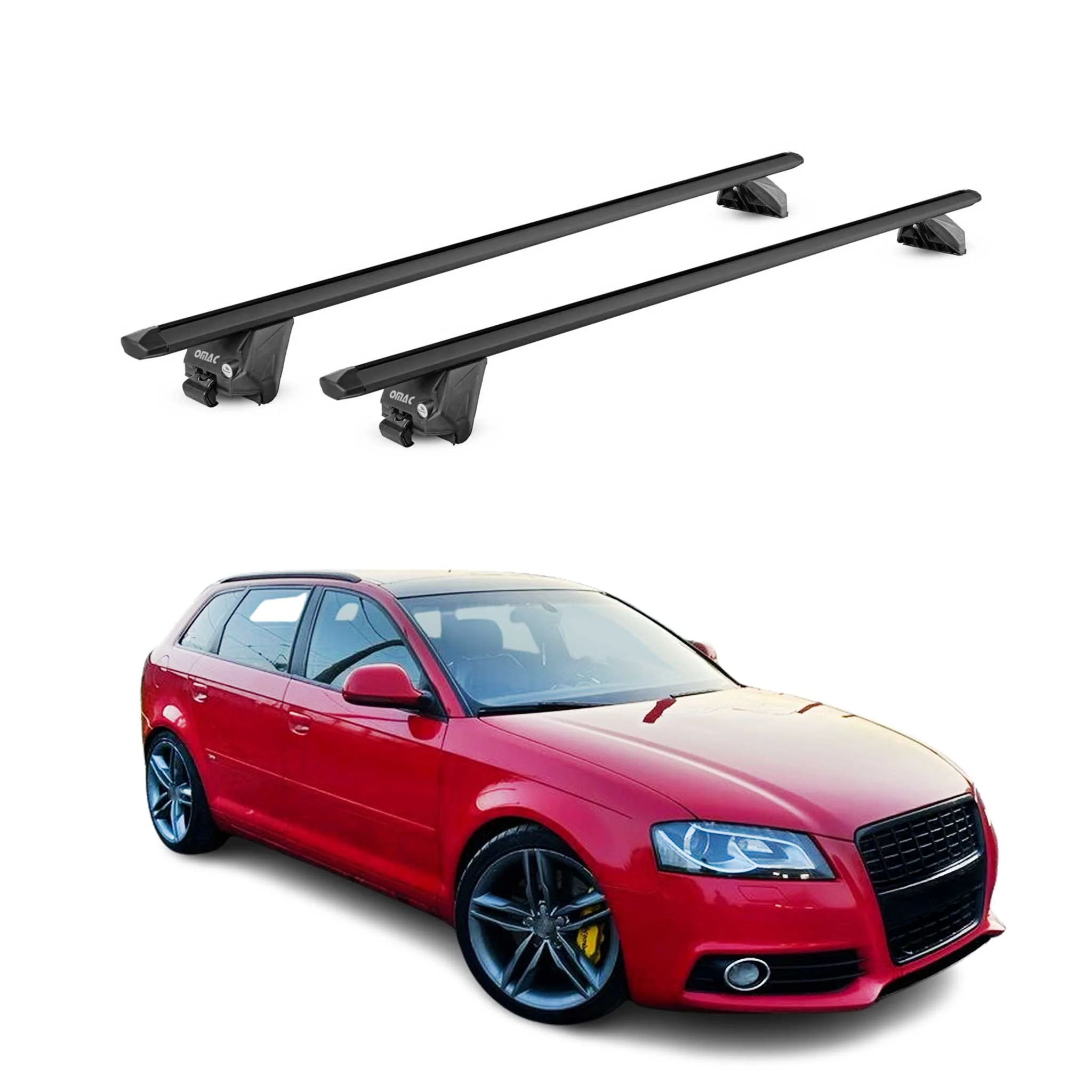 Dachträger Grundtäger für Audi A3 Sportback 8P 8V 2004-20 100kg Alu ABE Schwarz