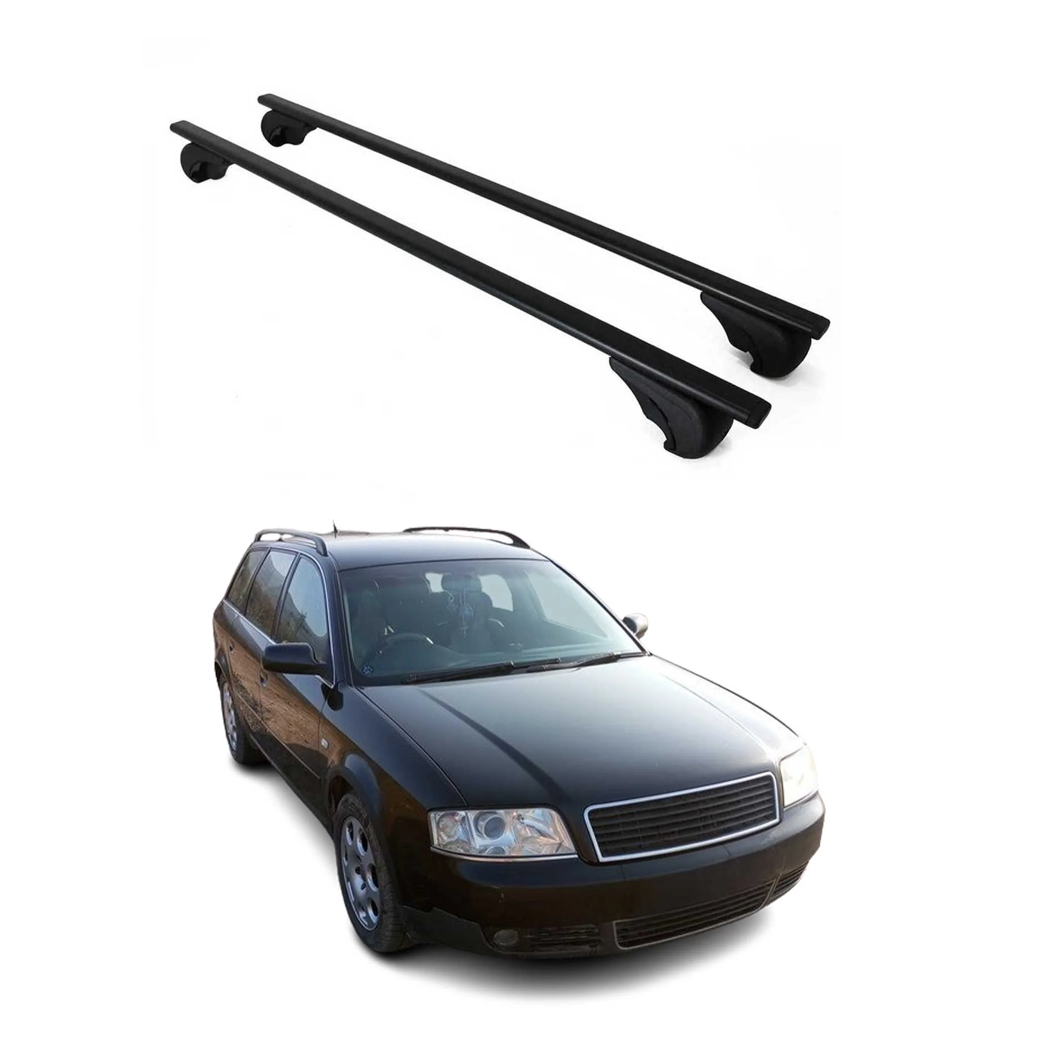 Dachträger für Audi A6 C4 4A C5 4B Avant Allroad 1994-2005 75kg Metall Schwarz