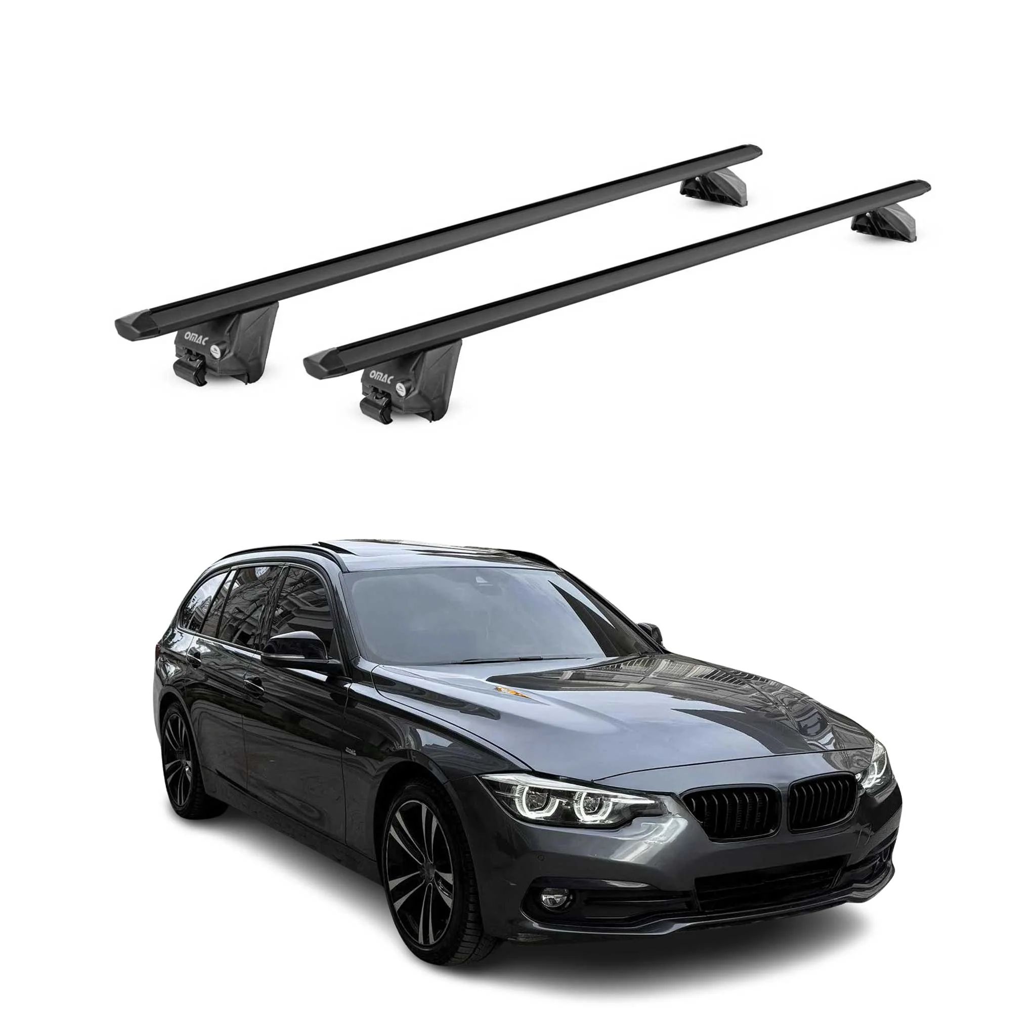 Dachträger Grundtäger für BMW 3er Touring F31 G21 2012-26 100kg Alu ABE Schwarz
