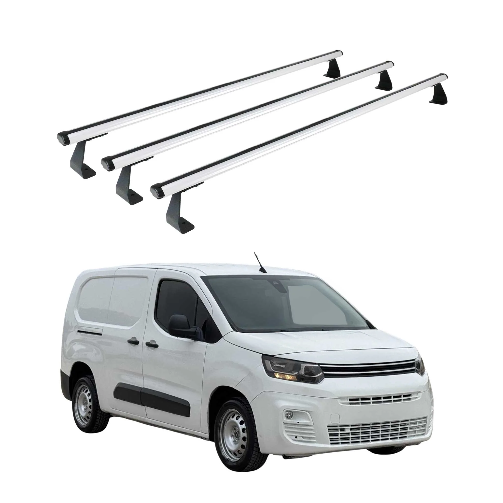 Dachträger Grundtäger für Citroen Berlingo 2018-2026 75kg Aluminium Silber 3 tlg