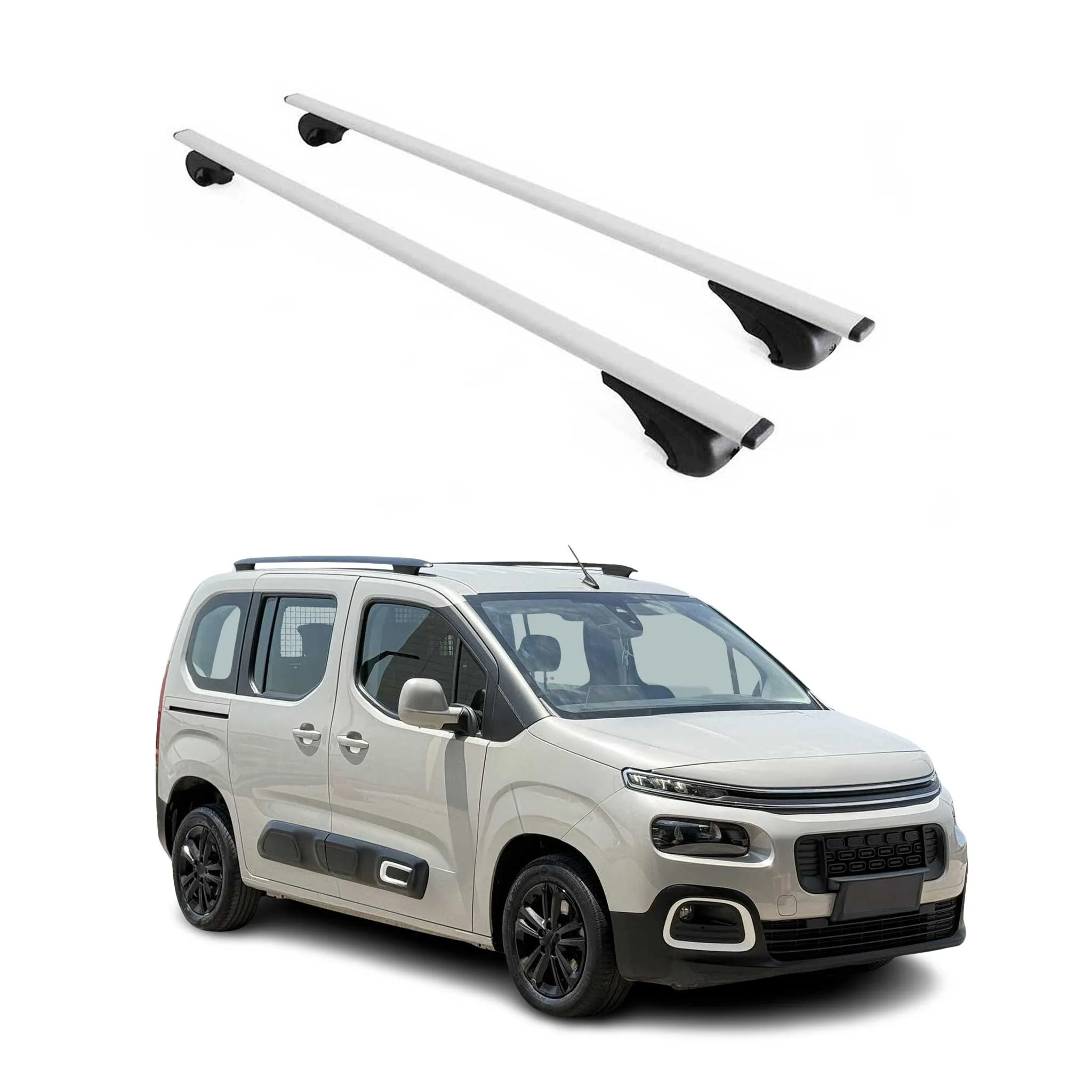 Dachträger für Citroen Berlingo / Berlingo XL 2018-2026 75kg Metall Silber 2x