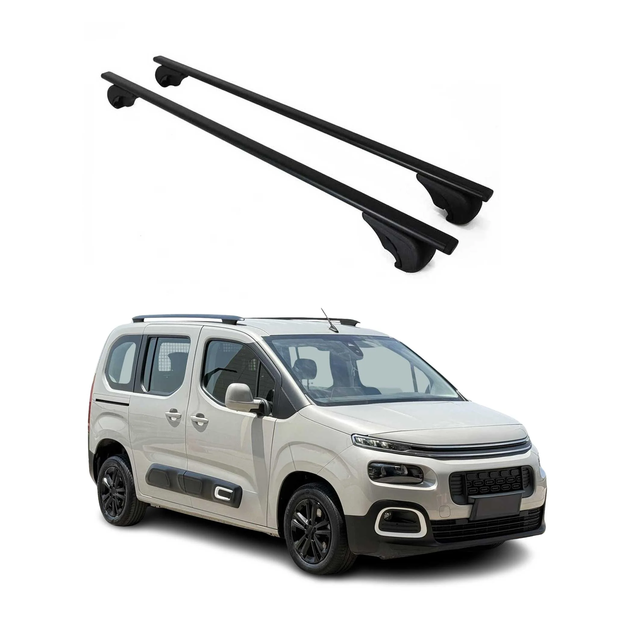 Dachträger für Citroen Berlingo / Berlingo XL 2018-2026 75kg Metall Schwarz 2x
