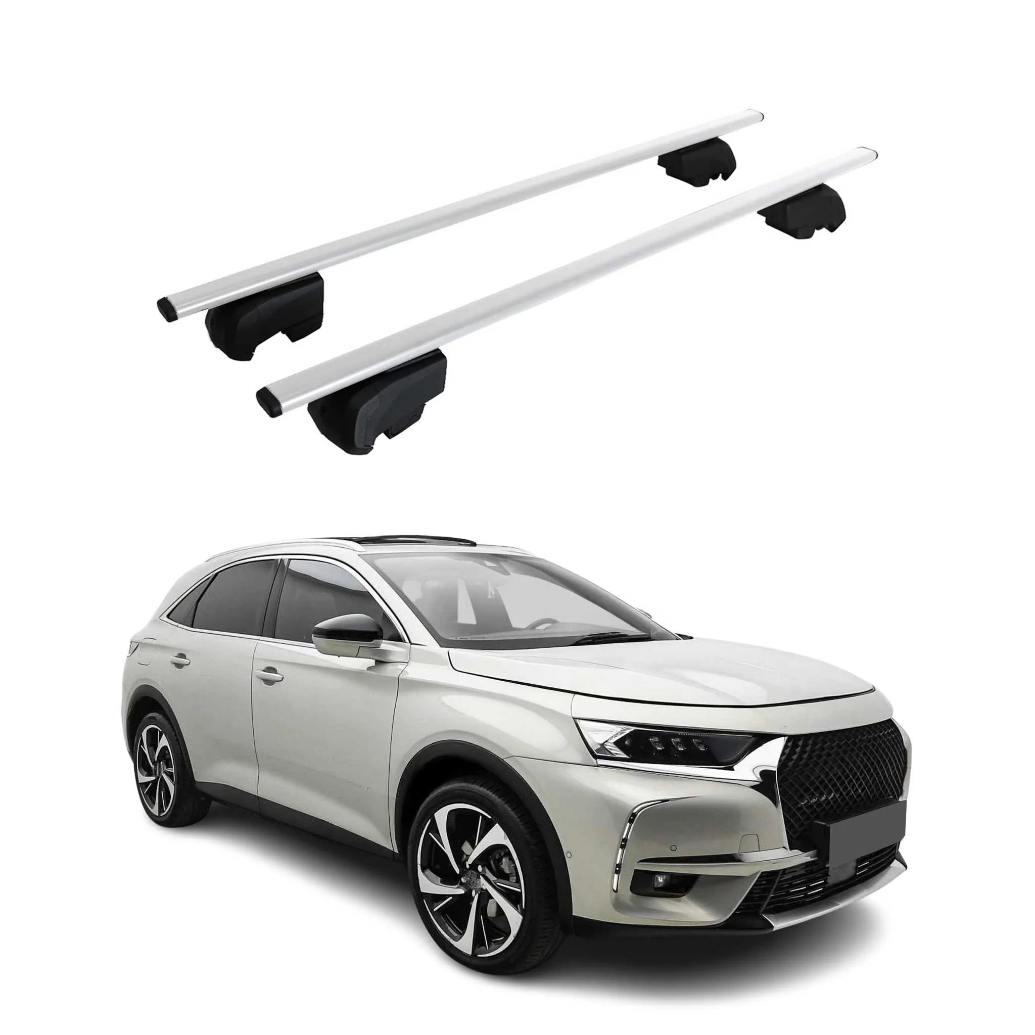 Dachträger Grundtäger für DS 7 E-Tense 2019-2026 75kg Silber Metall 2x
