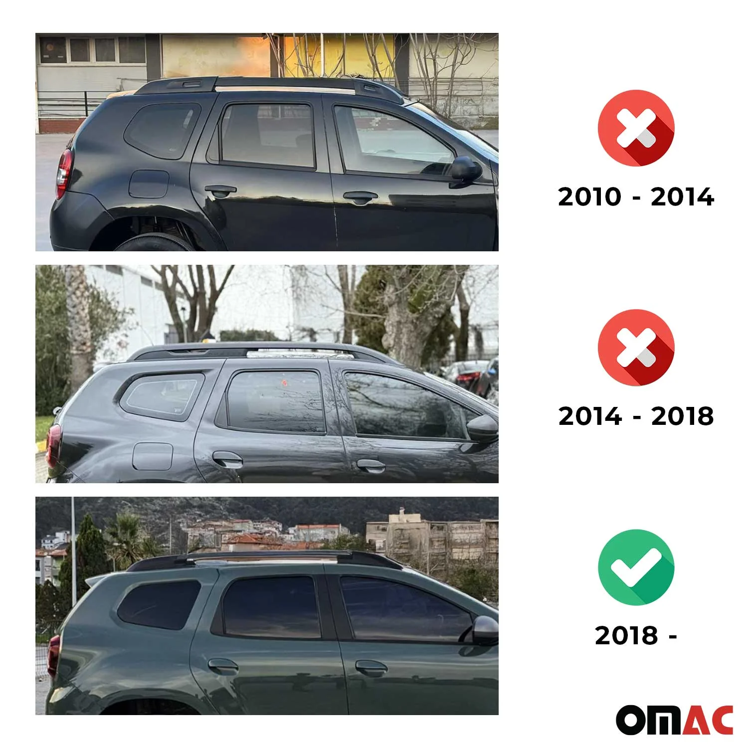 Dachträger Grundtäger für Dacia Duster mk2 2018-2023 75kg Aluminium Silber 2 tlg - Image 4