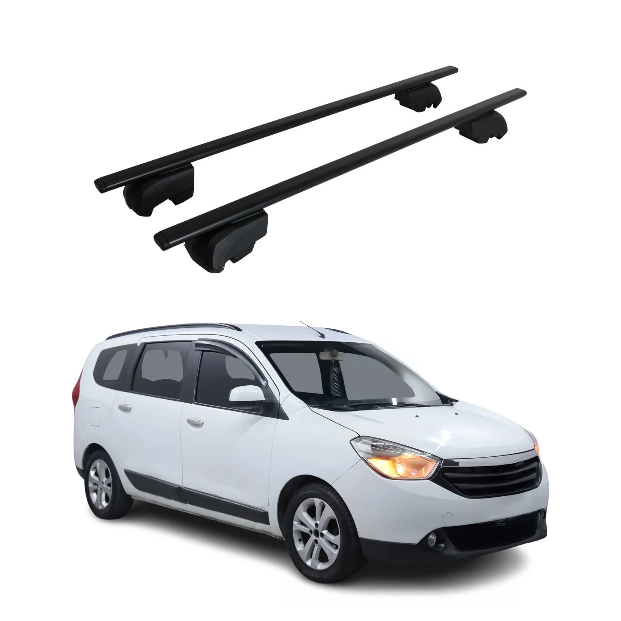 Dachträger Gepäckträger für Dacia Lodgy 2012-2023 Grundträger ABE Schwarz 2x