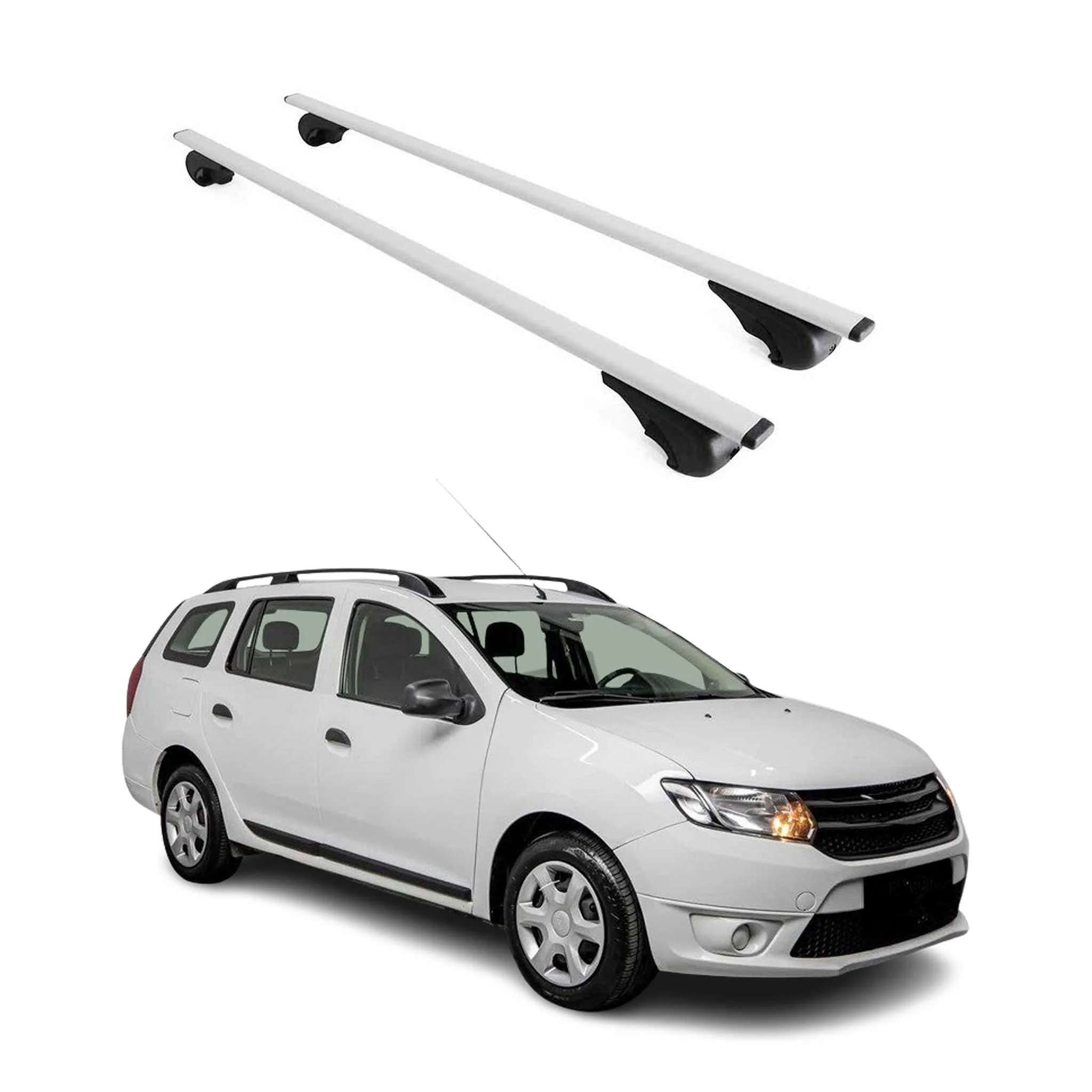 Dachträger Grundtäger für Dacia Logan MCV 2012-2021 75kg Metall Silber 2 tlg