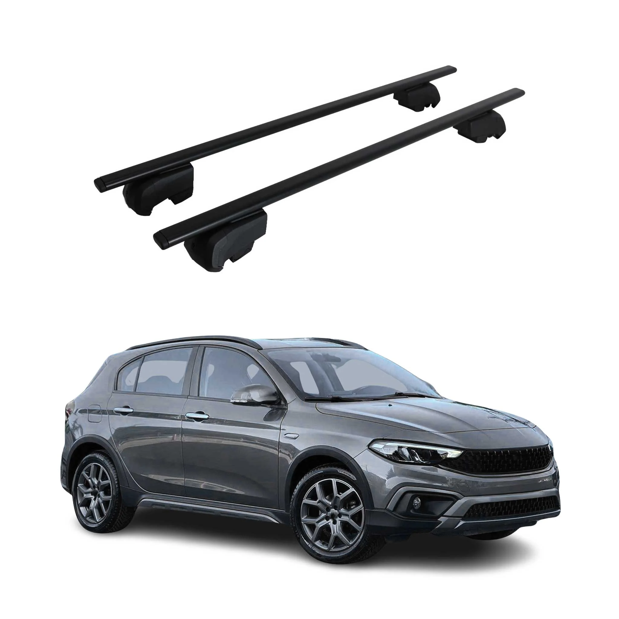 Dachträger Gepäckträger für Fiat Tipo/Tipo Cross 2015-2026 ABE Metall Schwarz