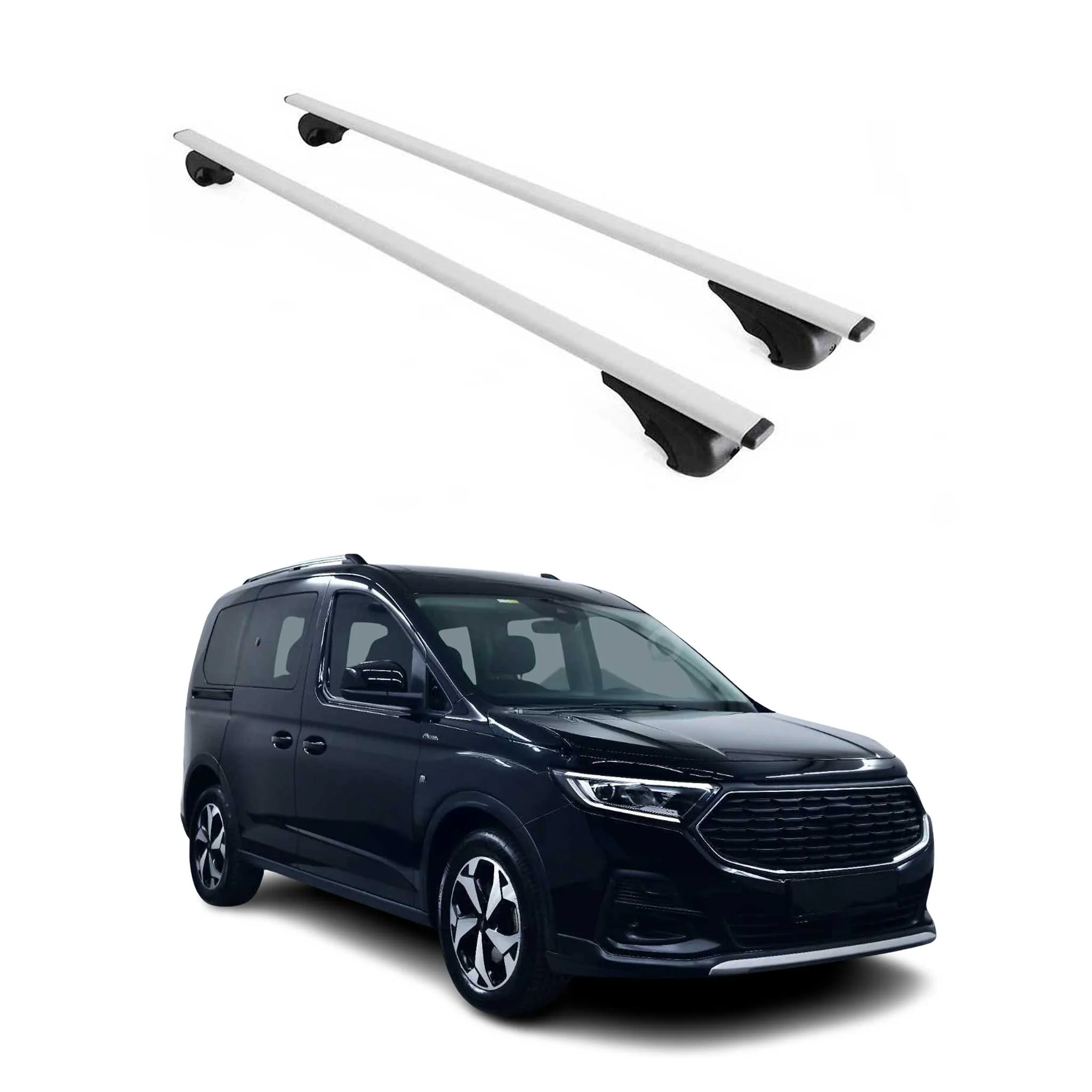 Dachträger Grundtäger für Ford Transit Connect 2013-2021 75kg Metall Silber 2x