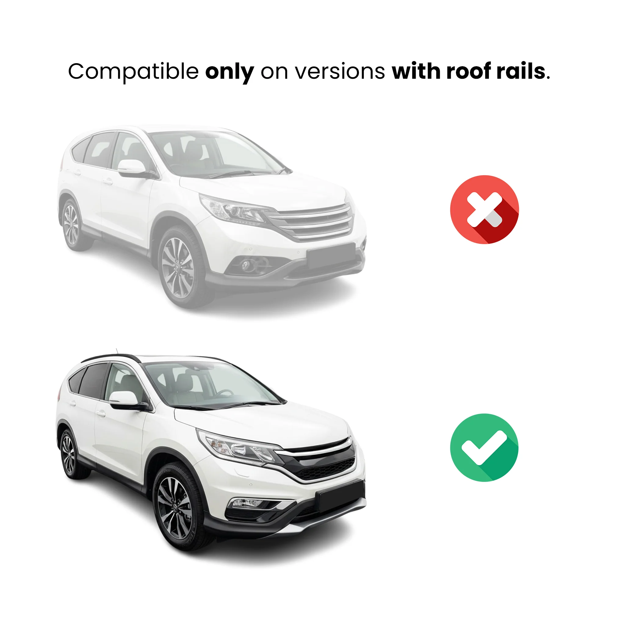 Dachträger Grundtäger für Honda CR-V mk4 2012-2016 75kg Stahl Silber 2 tlg - Image 2