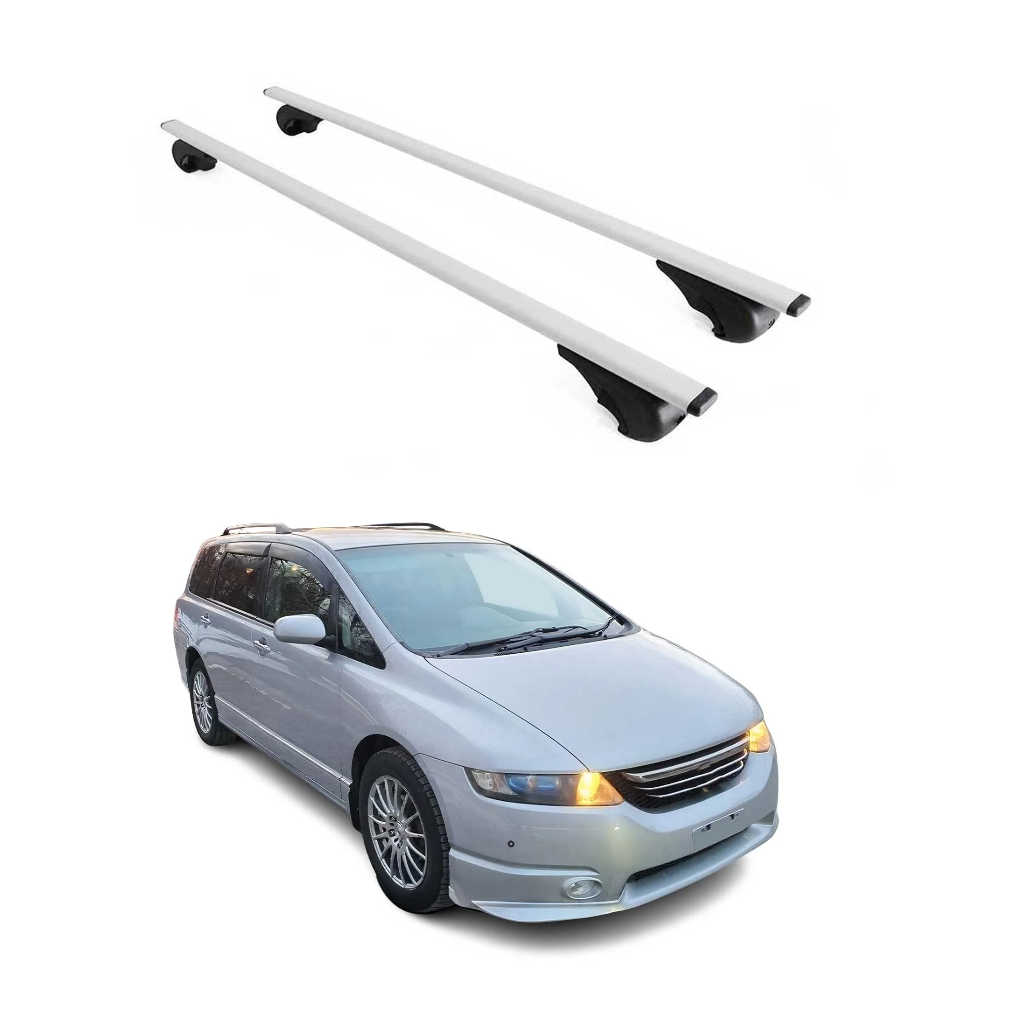 Dachträger Grundtäger für Honda Odyssey 2003-2008 75kg Metall Silber 2 tlg