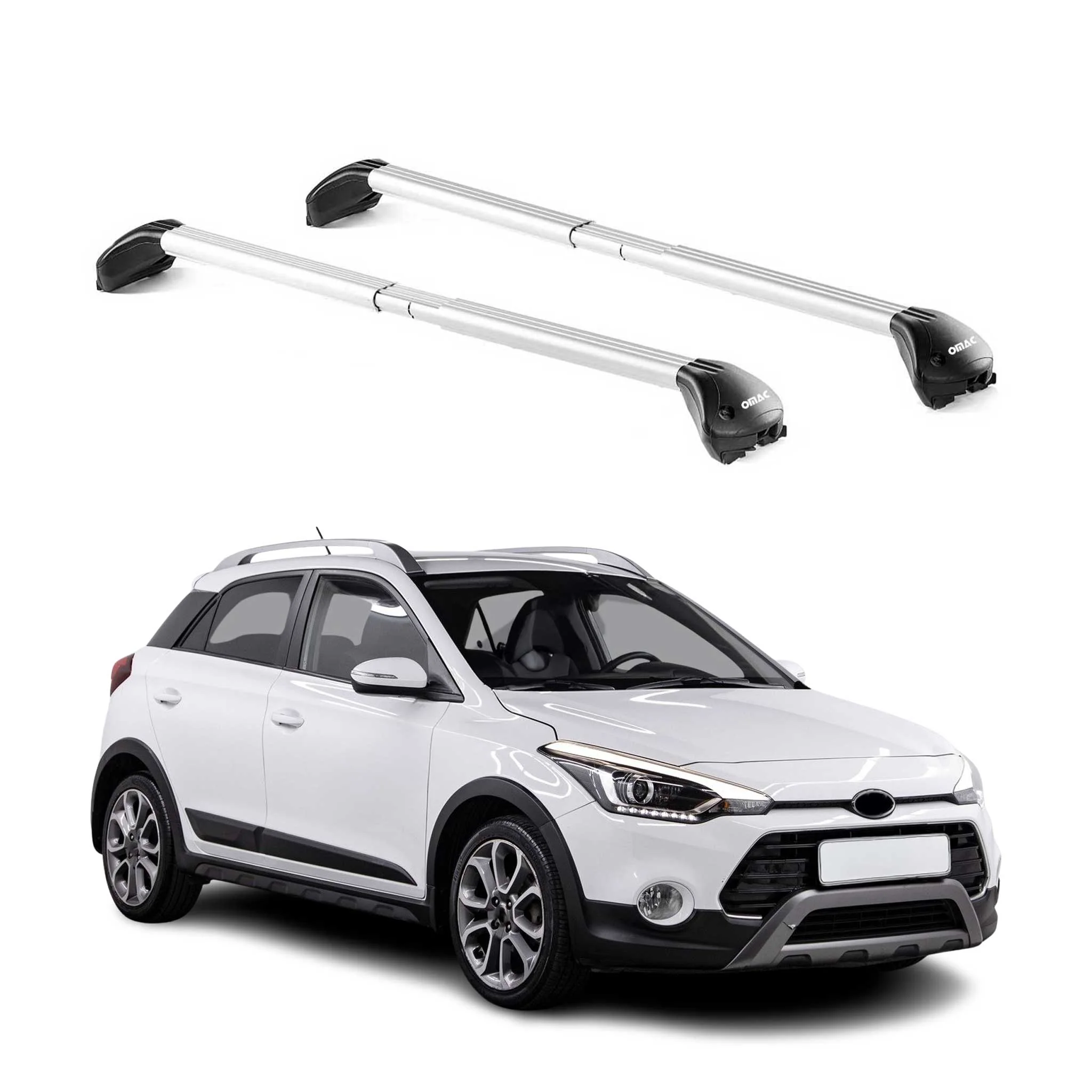 Dachträger für Hyundai i20 Active GB 2015-2020 5 tür 100kg Alu Silber 2x ABE