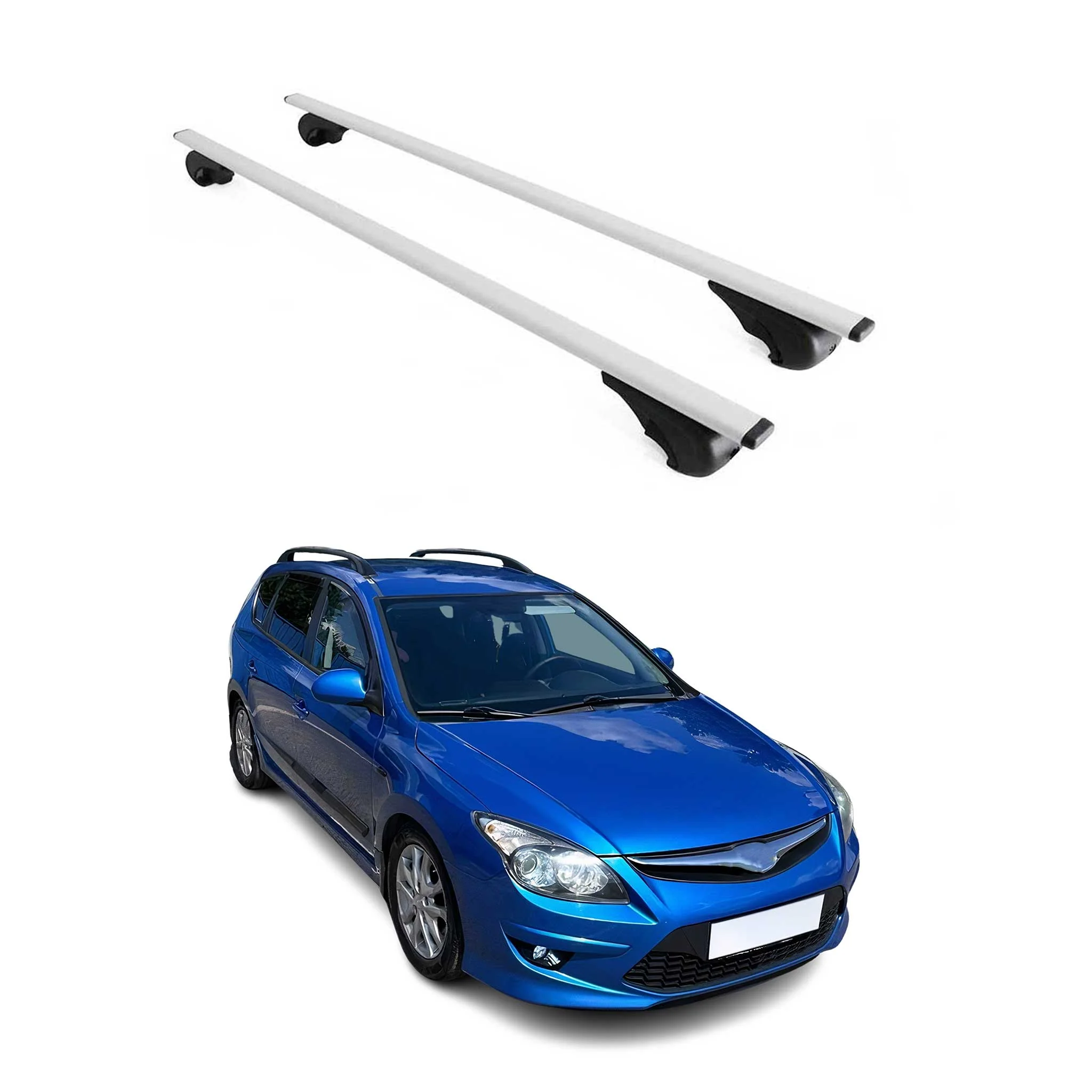 Dachträger Gepäckträger für Hyundai i30 Kombi 2007-2012 Grundträger Metall Grau