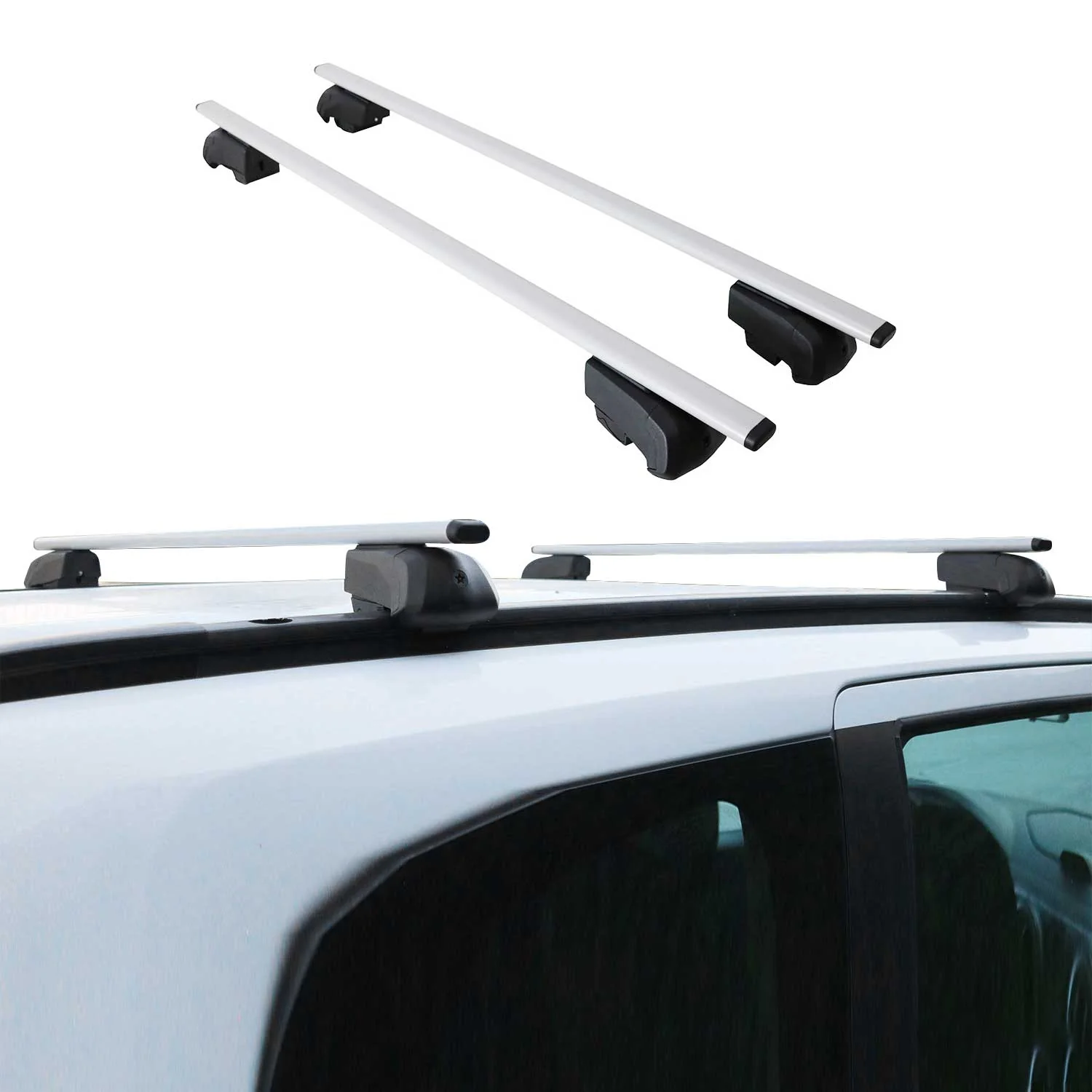Dachträger Gepäckträger für Hyundai iX35 2010-2015 Grundträger ABE Silber 2x - Image 2
