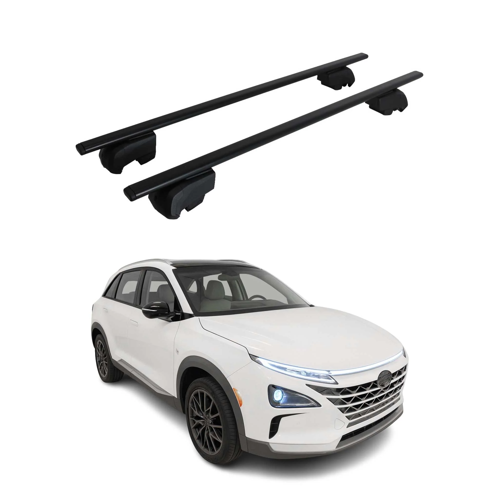 Dachträger Gepäckträger für Hyundai Nexo 2019-2026 Grundträger ABE Schwarz