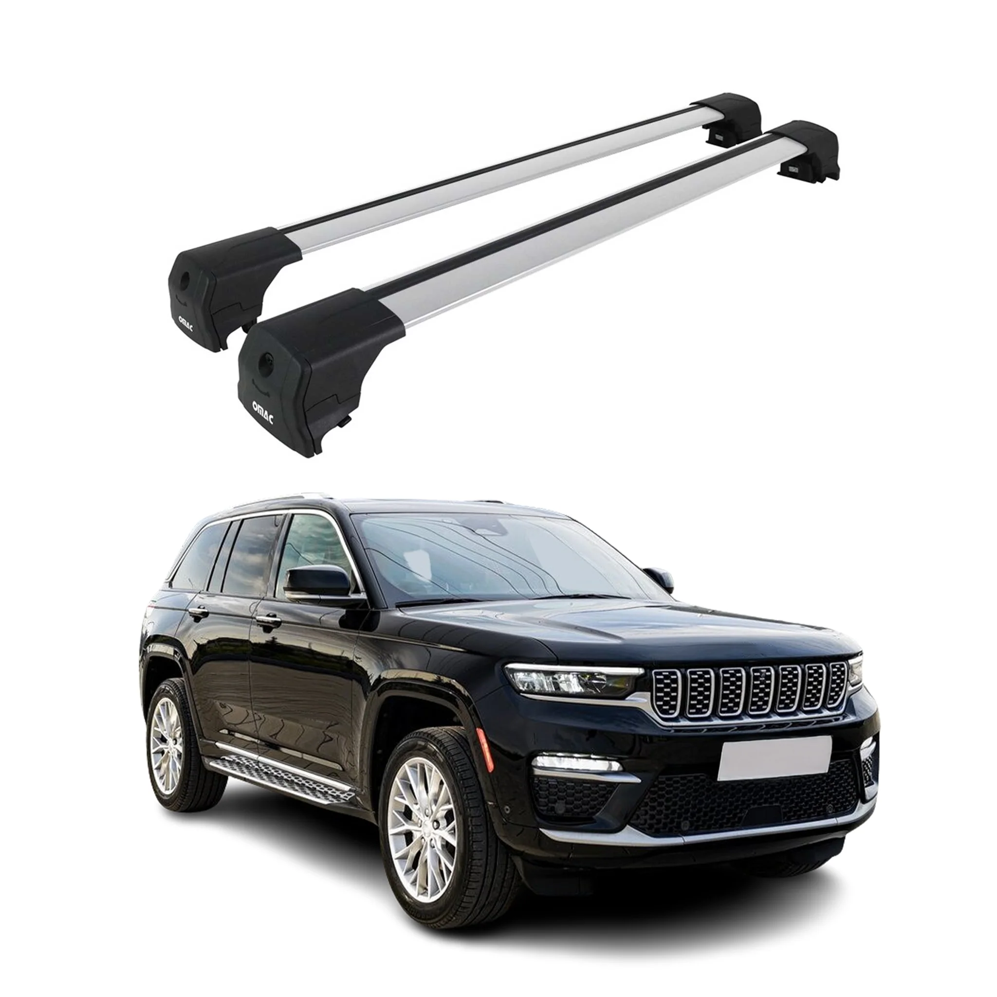 Dachträger Gepäckträger für Jeep Compass 2017-2025 Aluminium Silber 2tlg