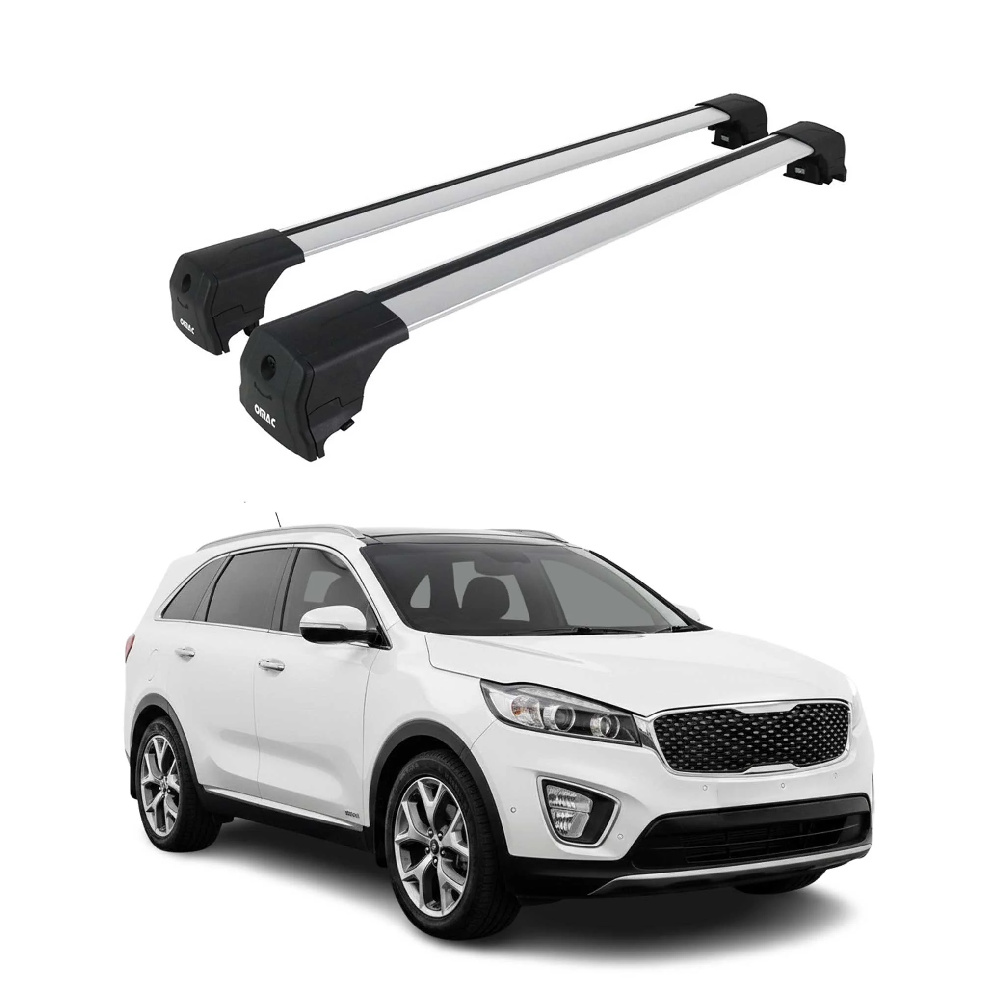 Dachträger Grundtäger für Kia Sorento UM 2014-2020 75kg Alu Silber 2x