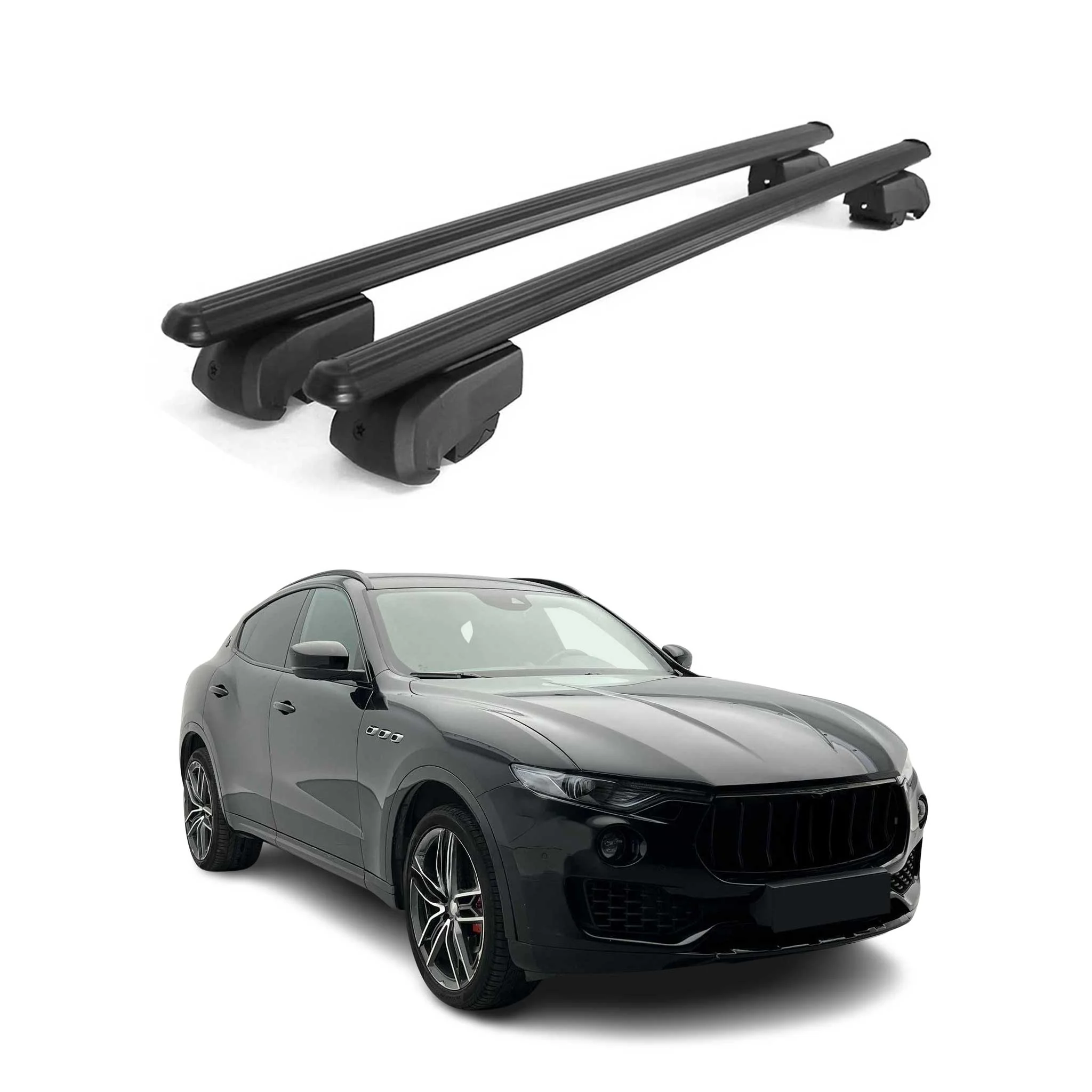 Dachträger Gepäckträger für Maserati Levante M161 SUV 2017-2024 ABE Schwarz