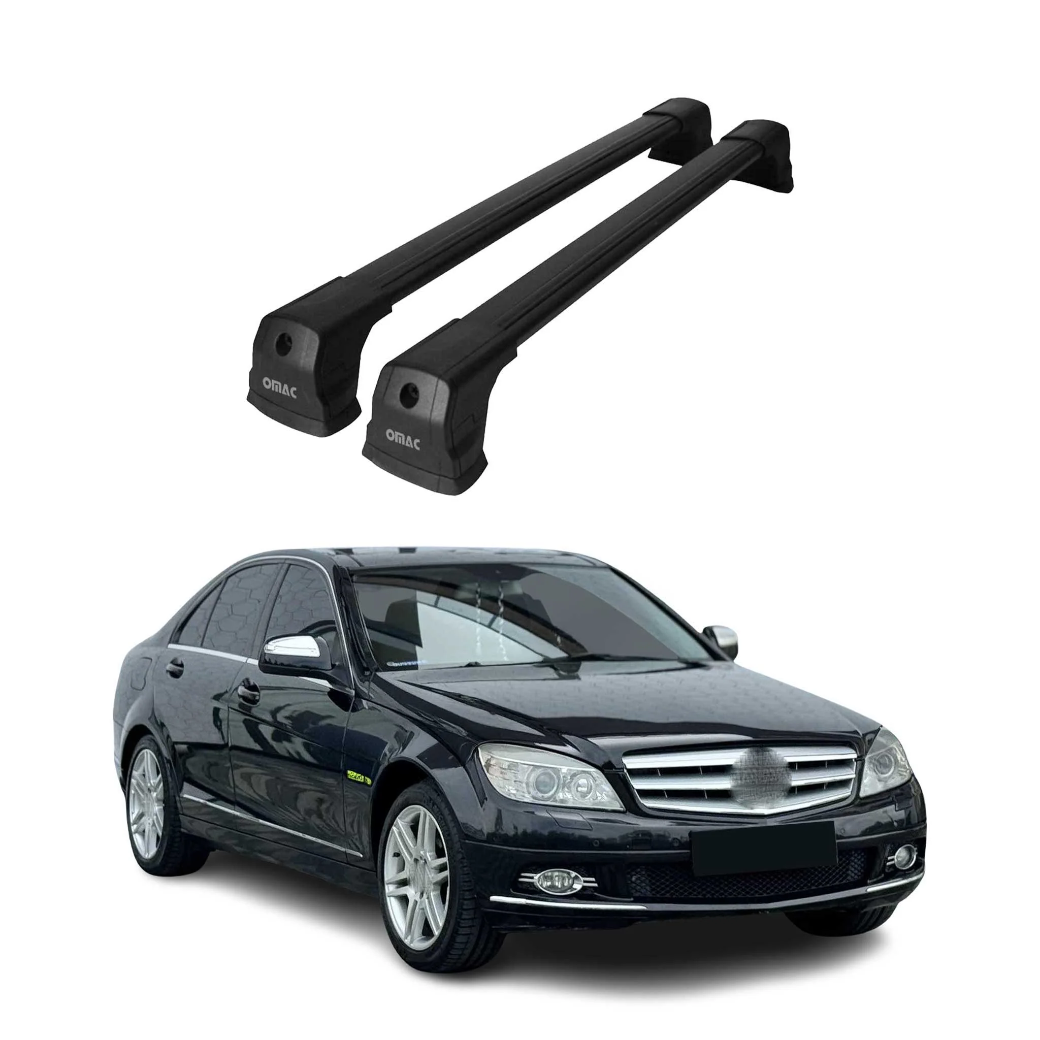 Dachträger Grundtäger für Mercedes Citan W415 2012-2021 75kg Schwarz Alu 2tlg
