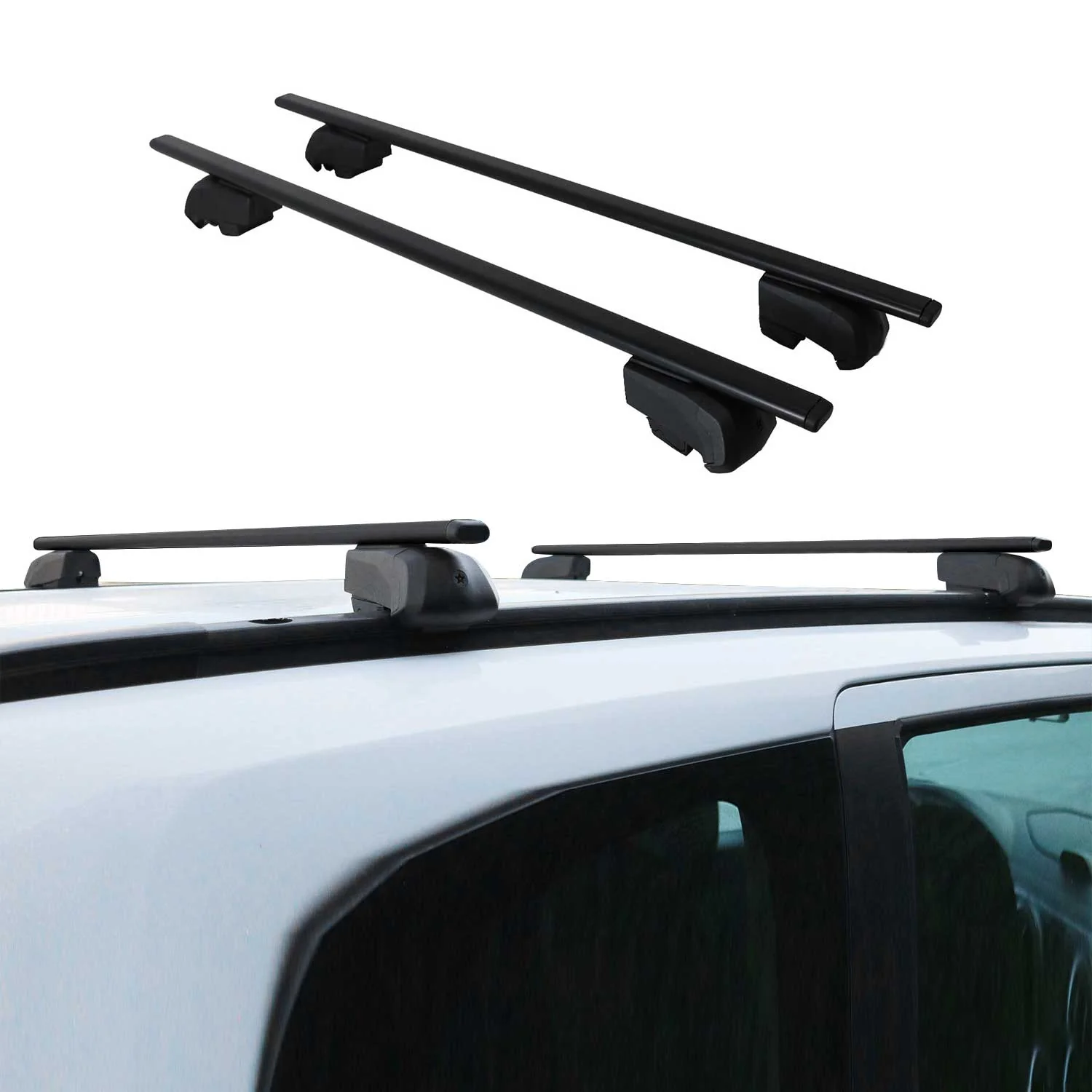 Dachträger Grundtäger für Mercedes GLC X253 2015-2022 75kg Metall Schwarz 2 tlg - Image 2